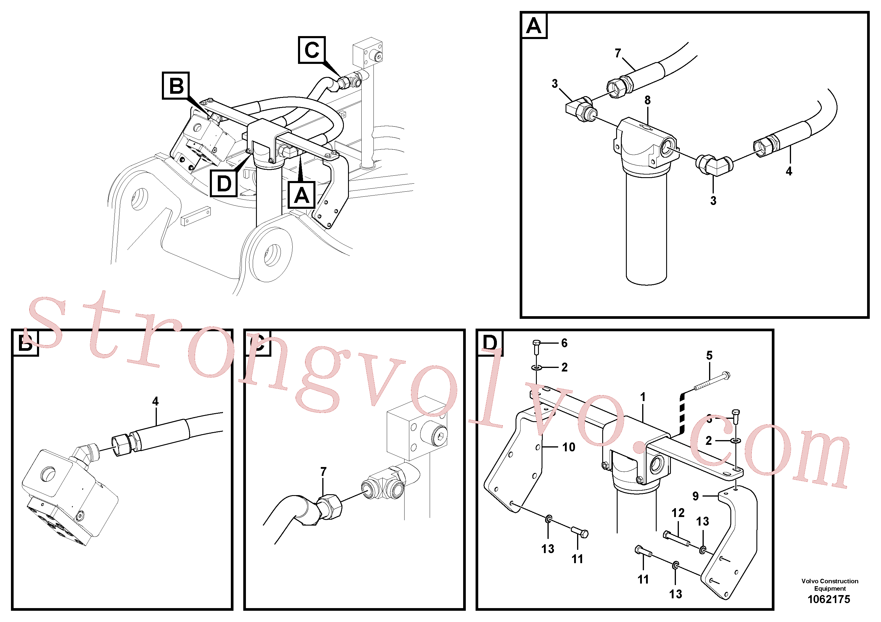 Atacado VOE991638 Parafuso sextavado Volvo escavadeira