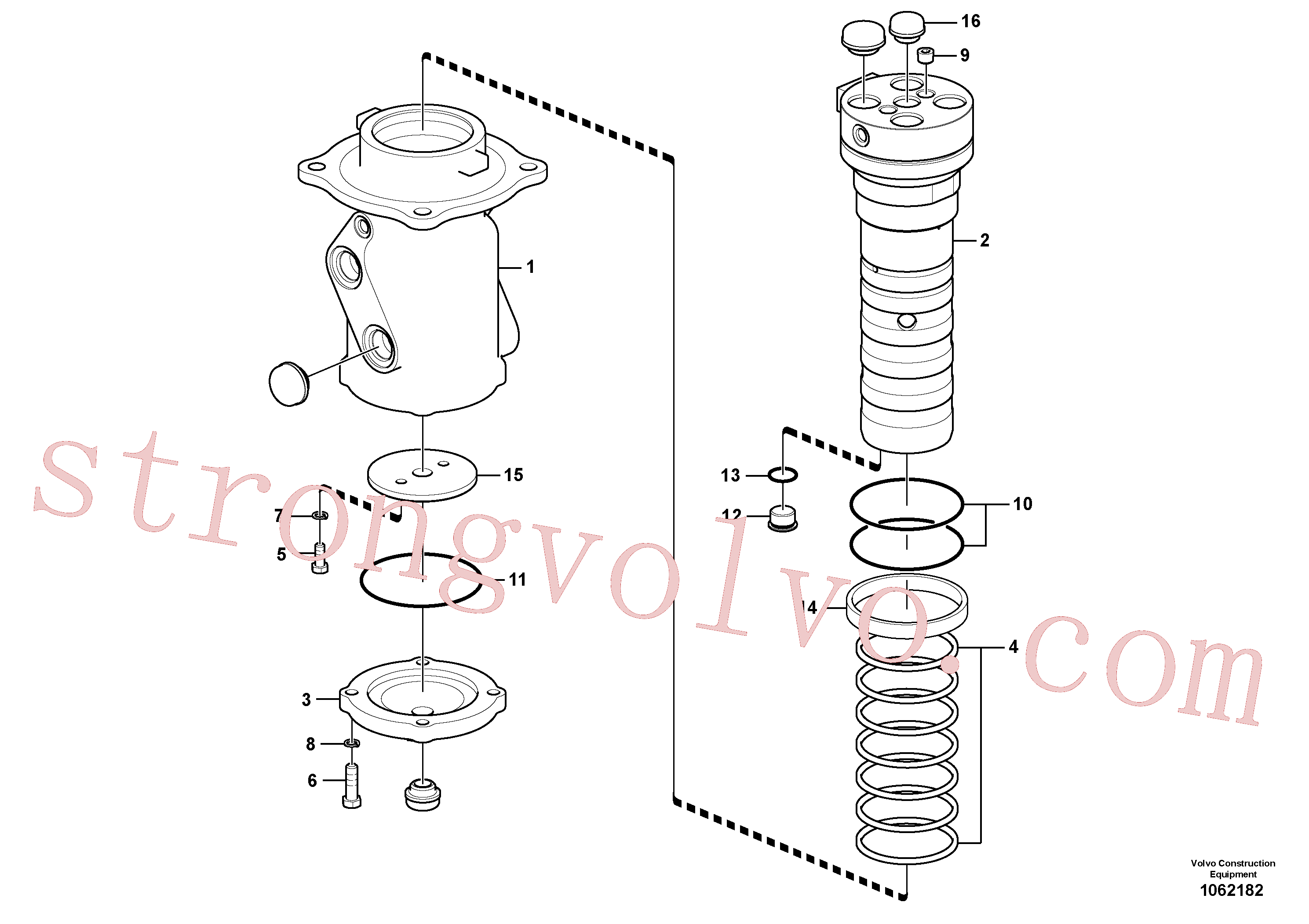 Volvo Montagem VOE14543491 Shaft Acessórios