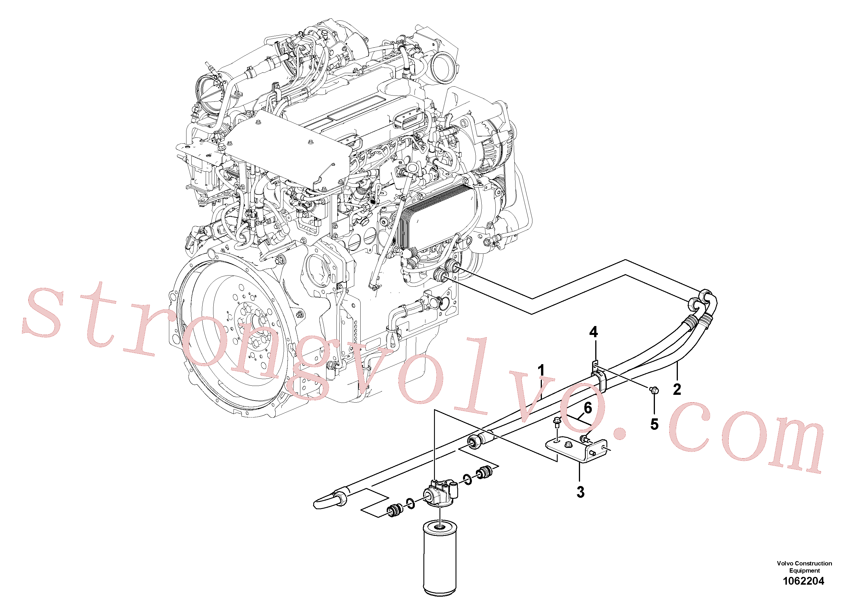 VOE14507451 Volvo Filtro de óleo com acessórios(1062204 Montagem)
