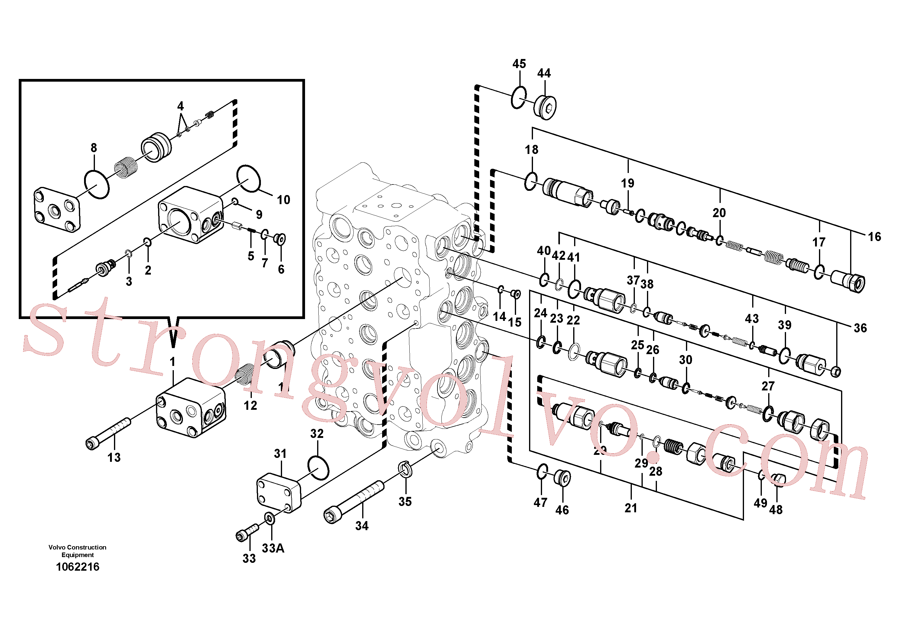 VOE14644911 Volvo Válvula mestra de comando(1062216 Montagem)
