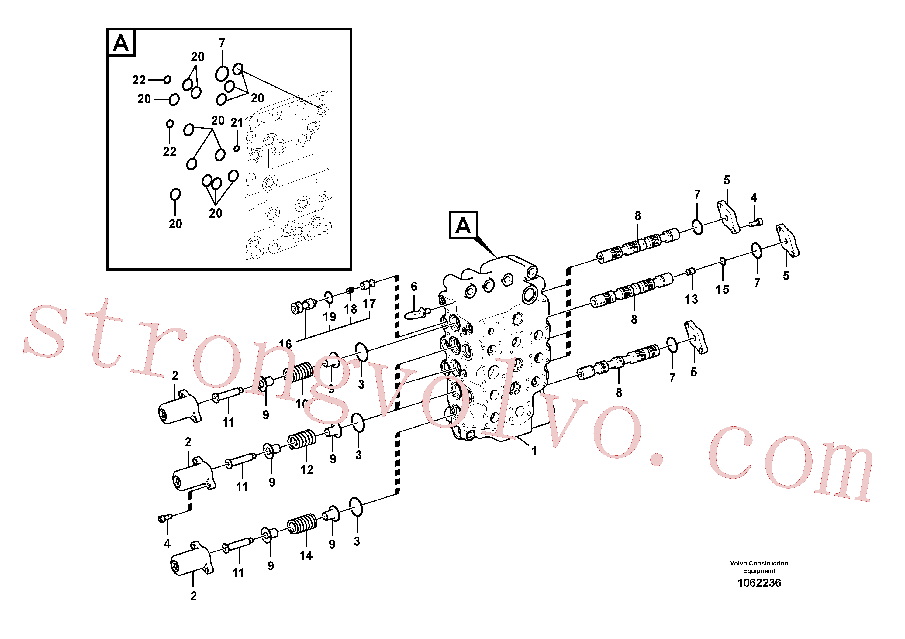 SA7273-10390 Volvo Válvula mestra de comando(1062236 Montagem)