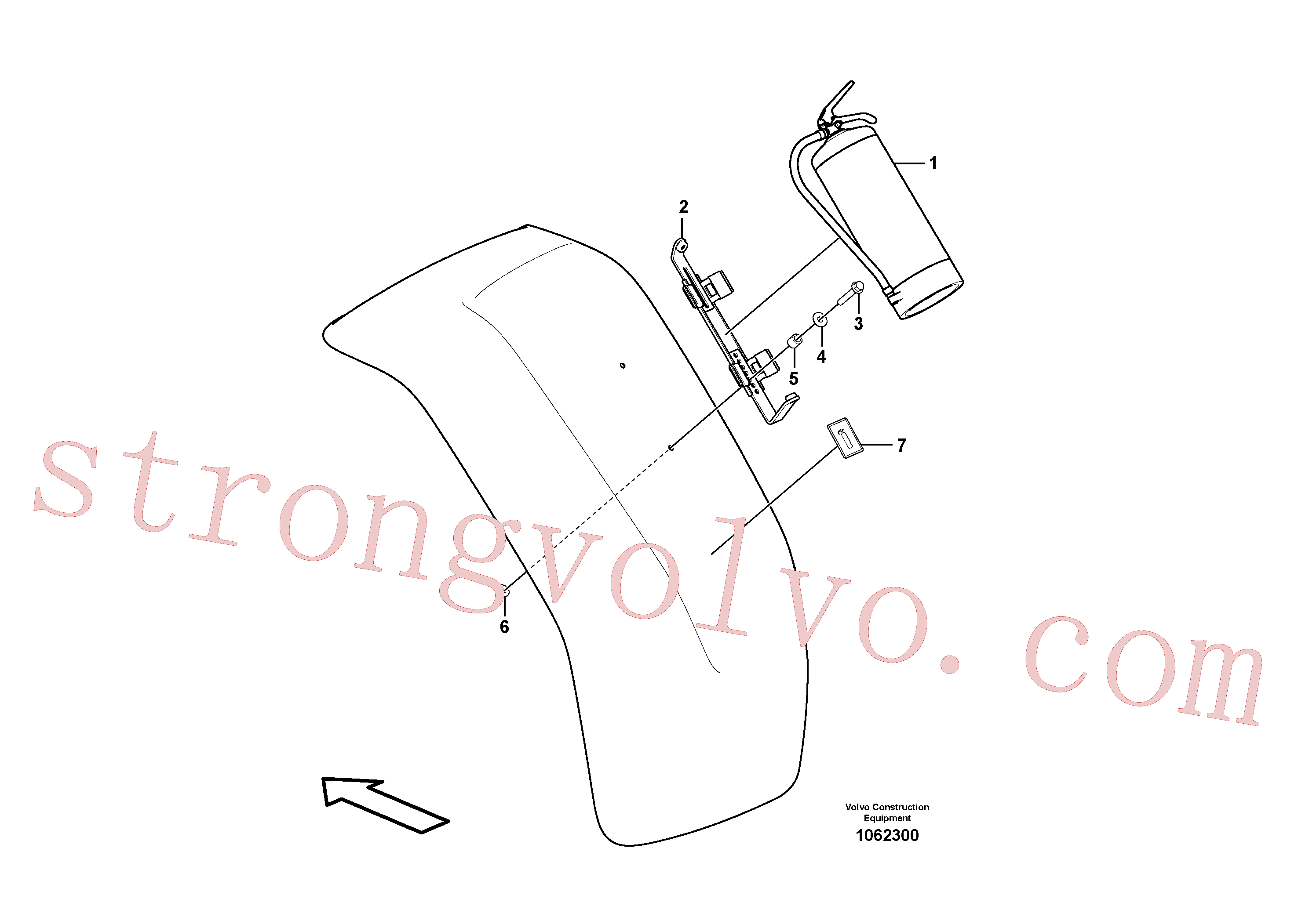 VOE15195723 Volvo Extintor de incêndio(1062300 Montagem)