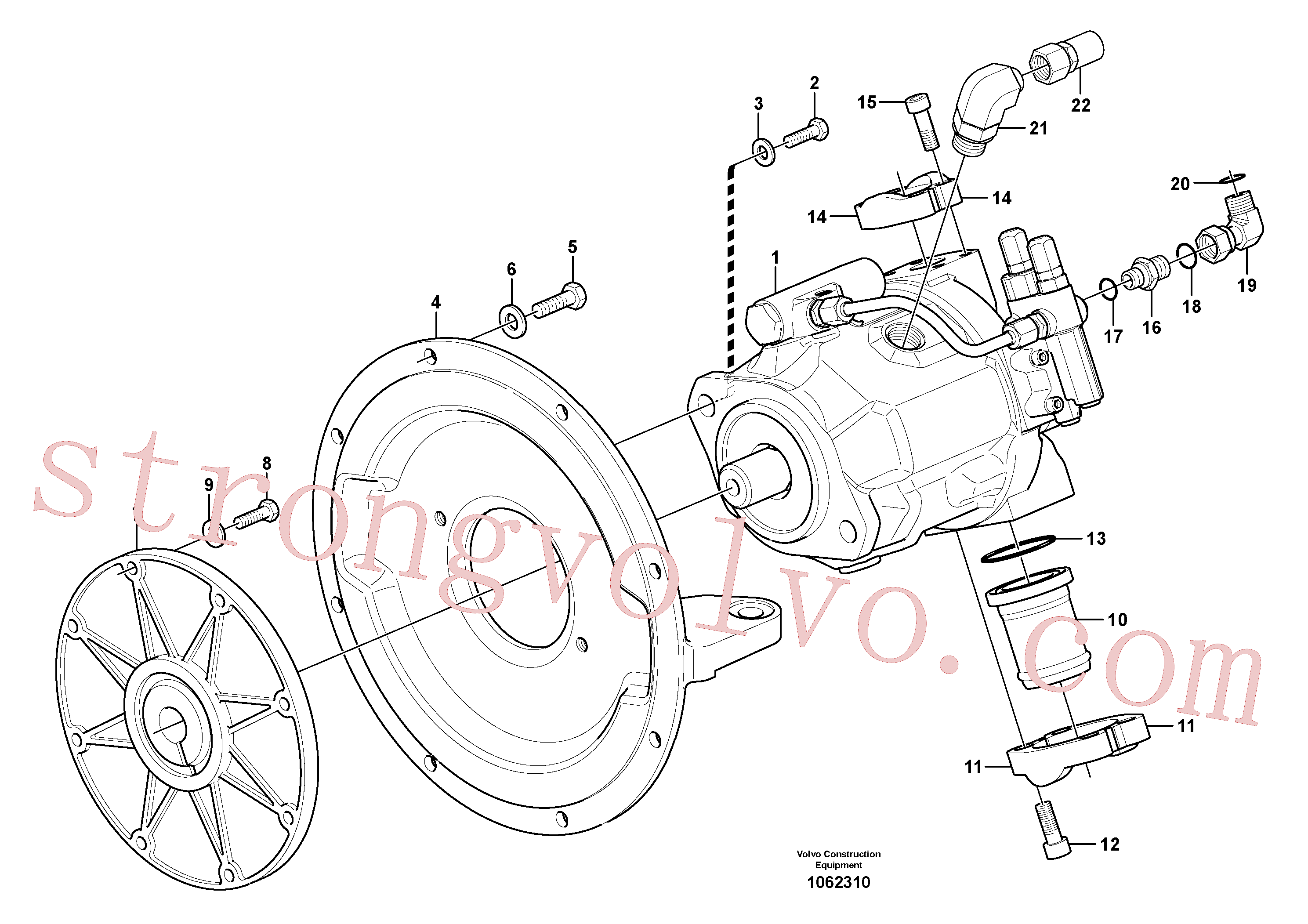 VOE11802341 Volvo Bomba hidráulica com acessórios(1062310 Montagem)