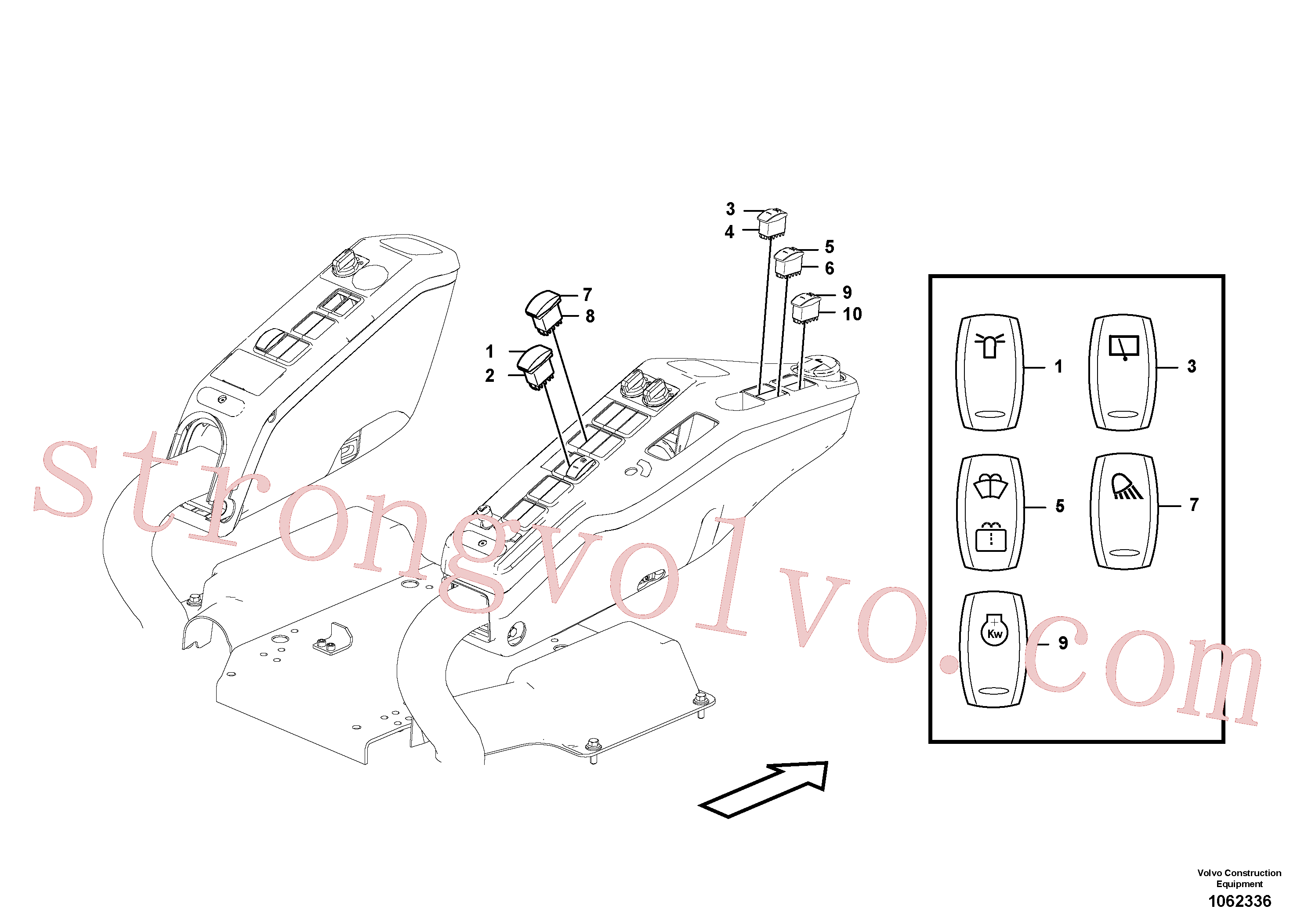 VOE20838727 Volvo Interruptor(1062336 Montagem)