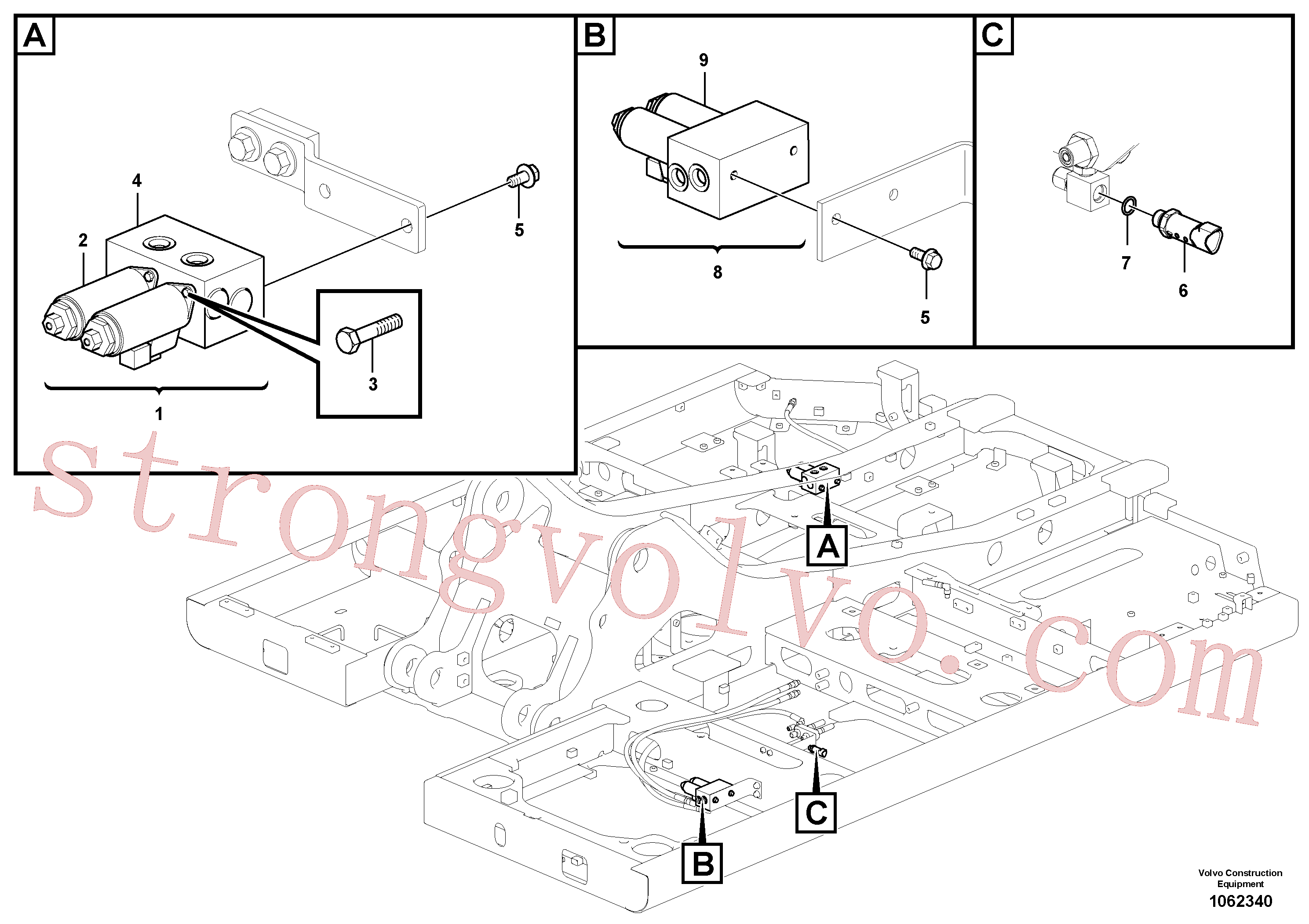 Volvo VOE14609389 Válvula Volvo Acessórios para escavadeira