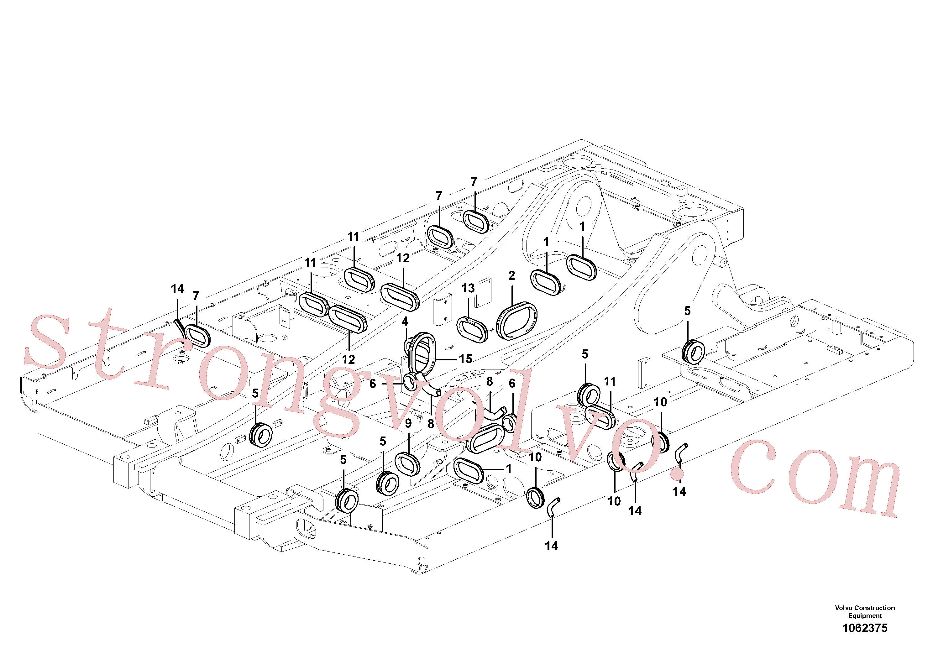 VOE14387852 Volvo Quadro superior(1062375 Montagem)
