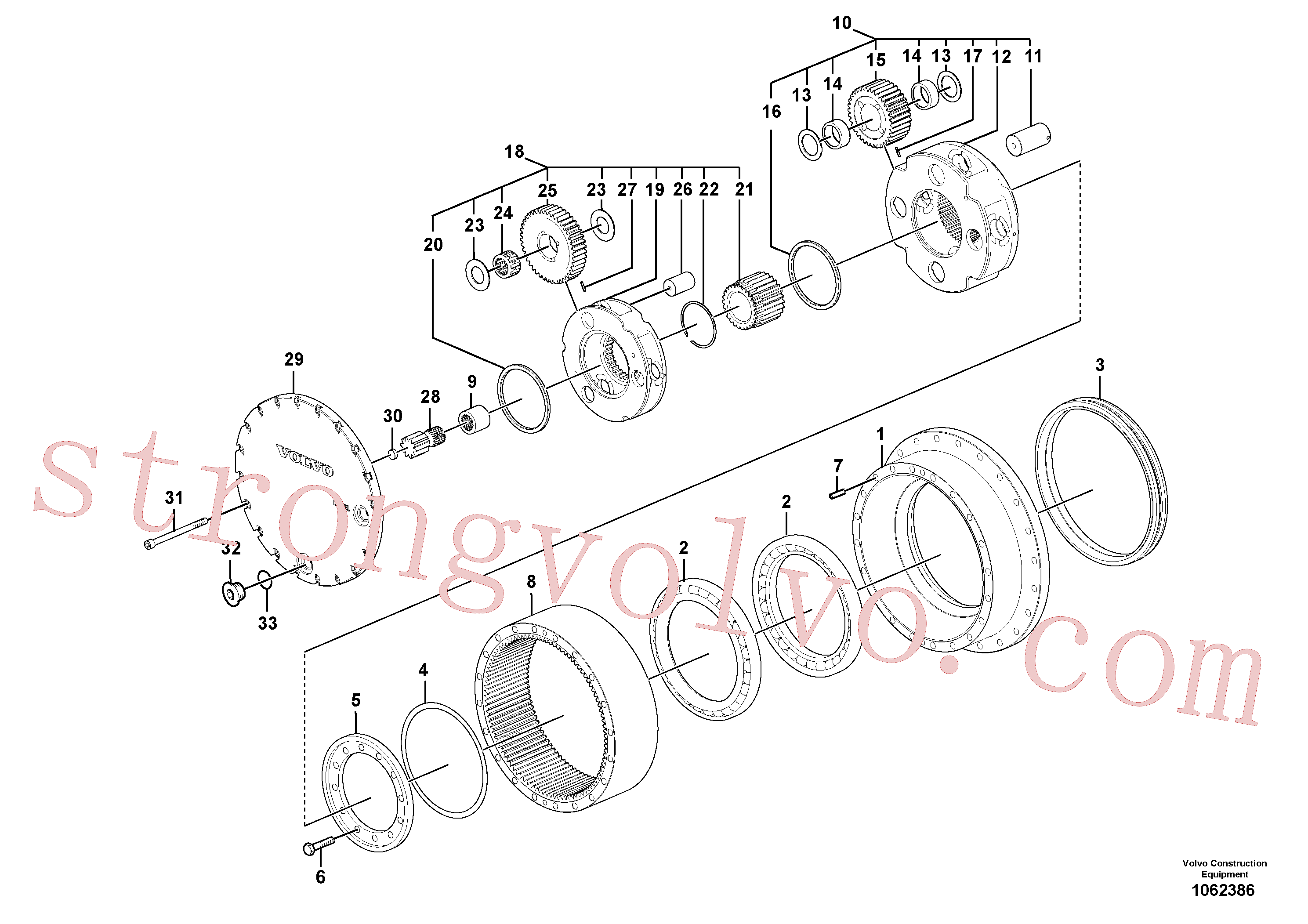 SA7117-15230 Volvo Caixa de ferramentas de estrada(1062386 Montagem)