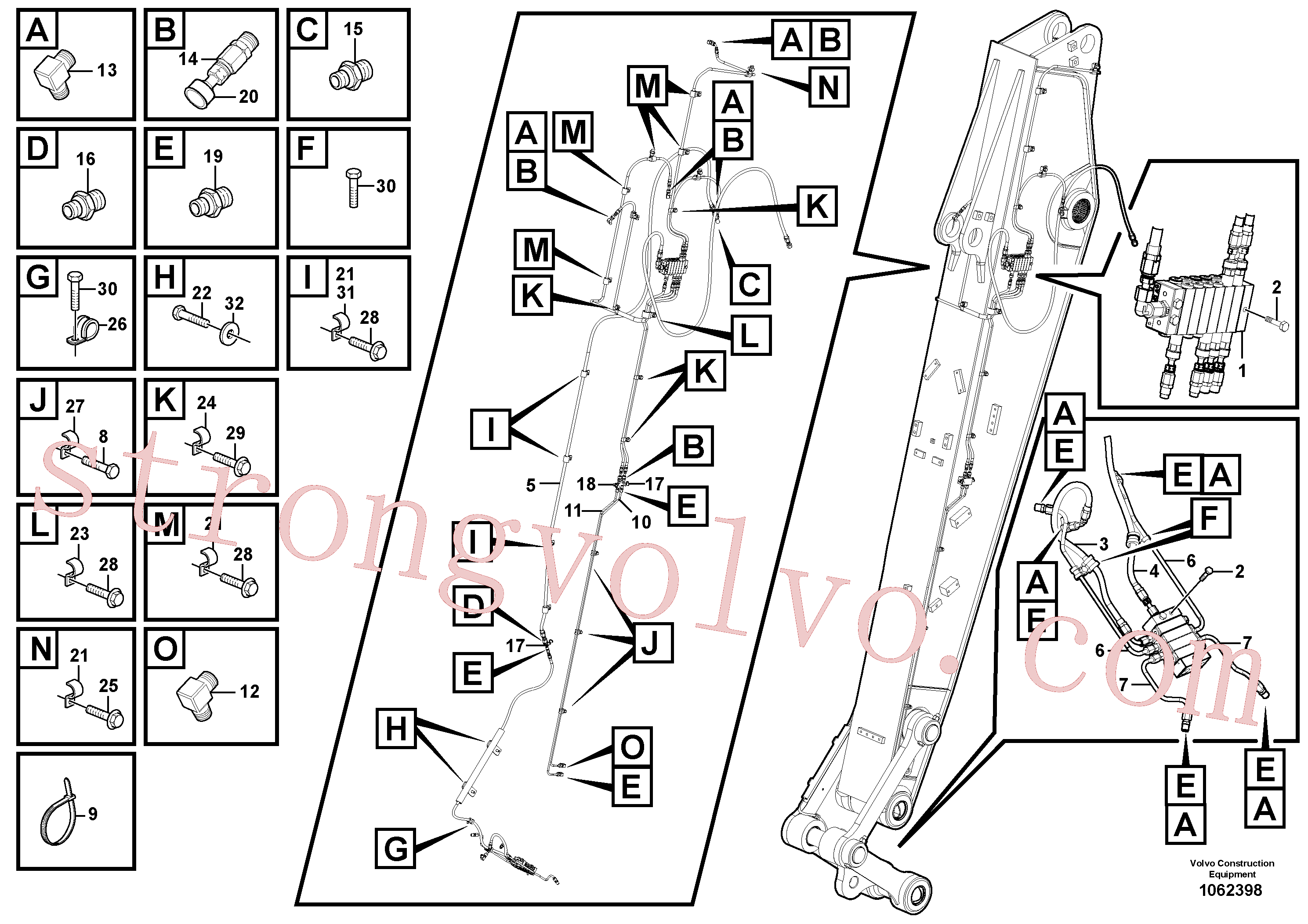 VOE14556641 Volvo Sistema de lubrificação automático, braço(1062398 Montagem)
