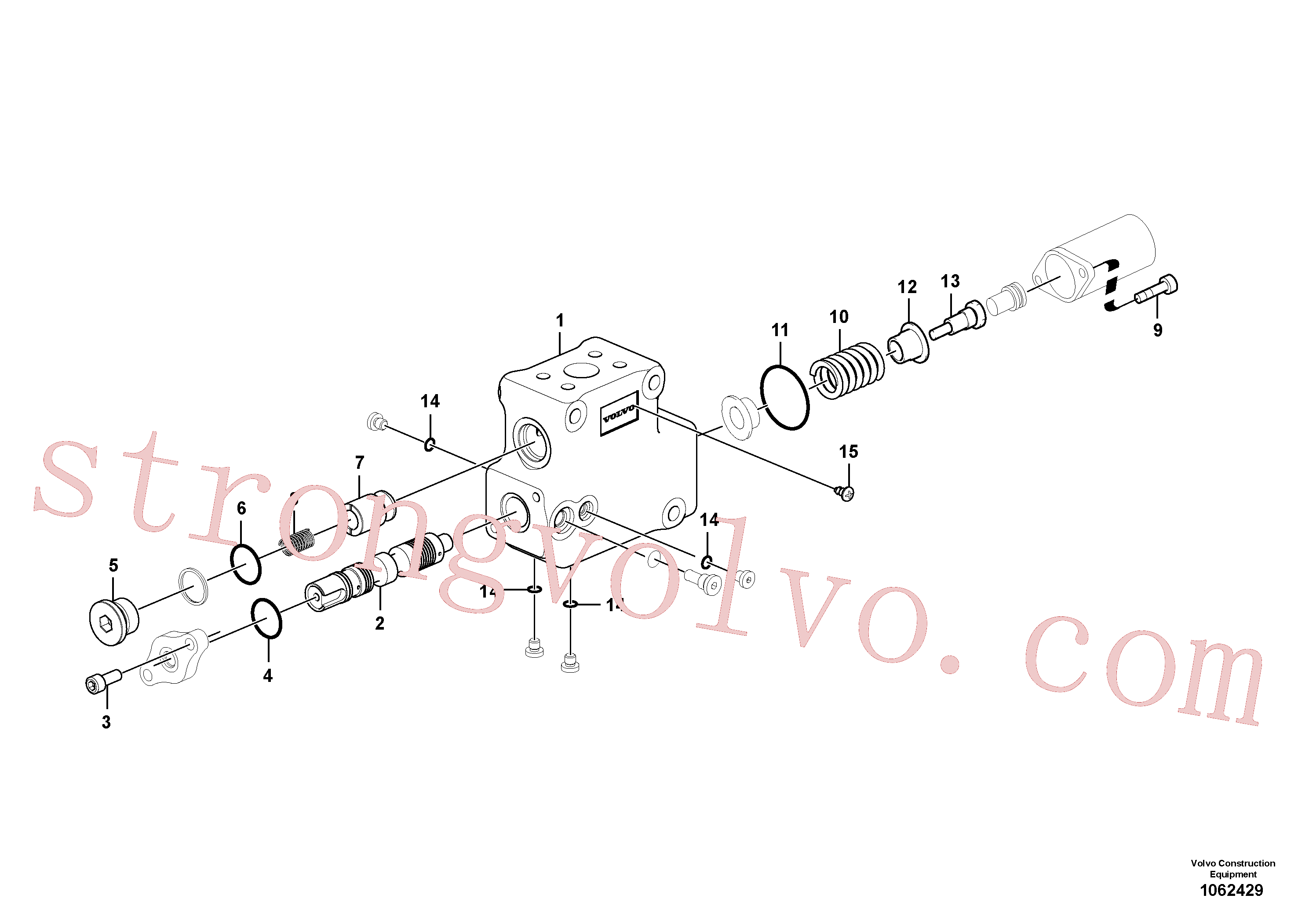 Volvo SA7273-11410 Spring Volvo Acessórios para escavadeira