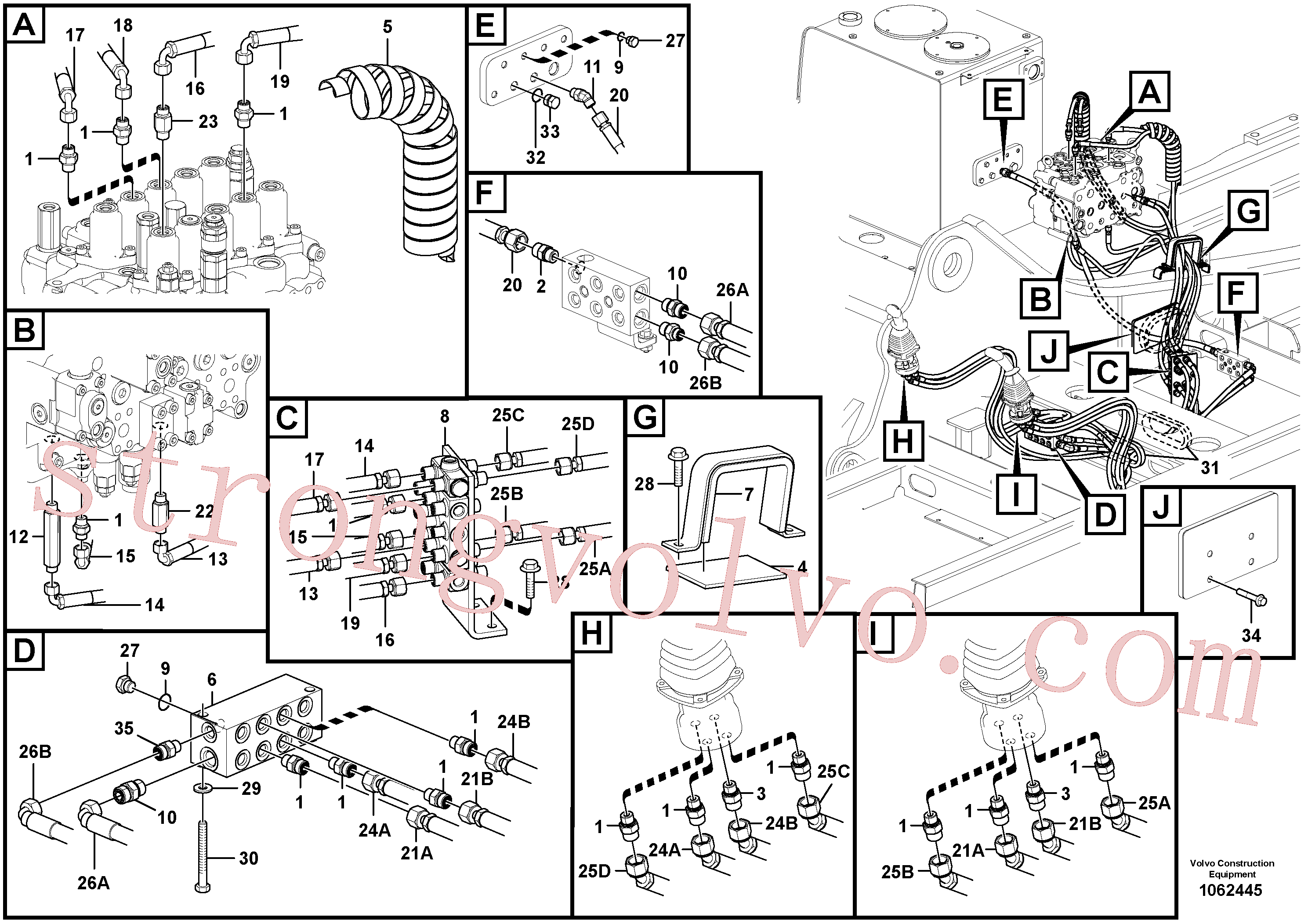 VOE938064 Volvo Servo-sistema, válvula de comando à distância(1062445 Montagem)