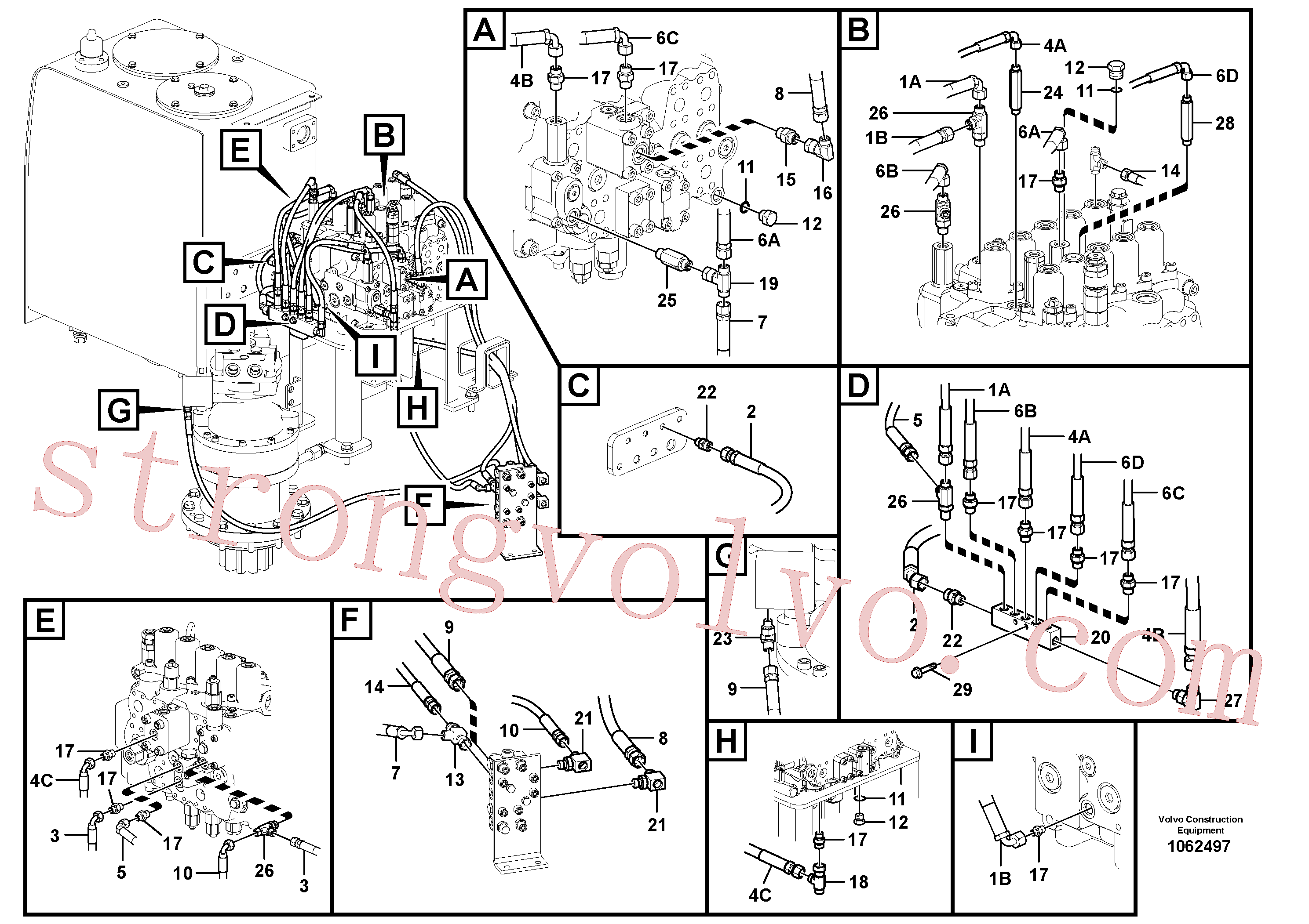 VOE15175243 Volvo Sistema servomotor, válvula de comando para válvula solenóide(1062497 Montagem)