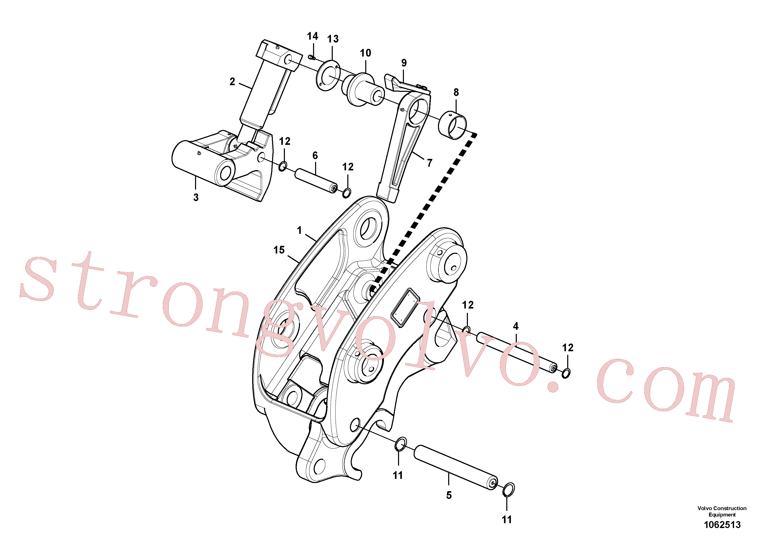 VOE14547913 Volvo Suporte de acoplamento, QuickFit(1062513 Montagem)