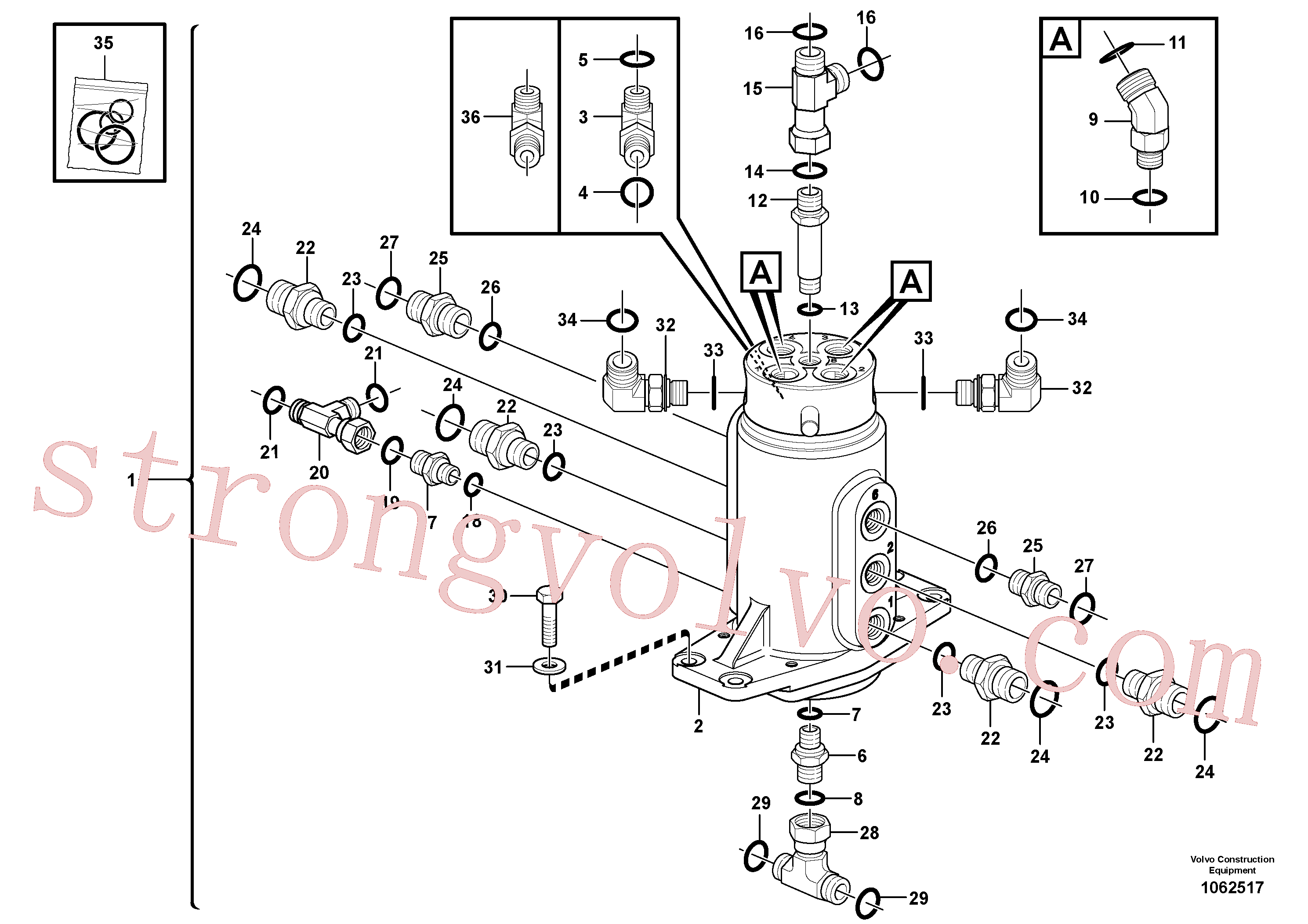 PJ4755036 Volvo Equipamento da junta articulada(1062517 Montagem)