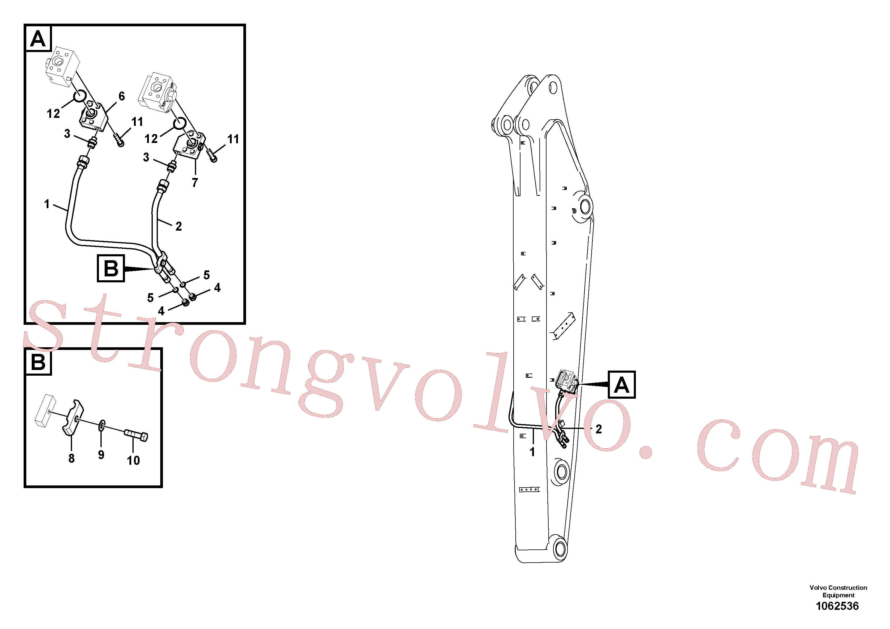 VOE14881203 Volvo Hidráulica de serviço, inclinação e rotor no braço de afundamento(1062536 Montagem)