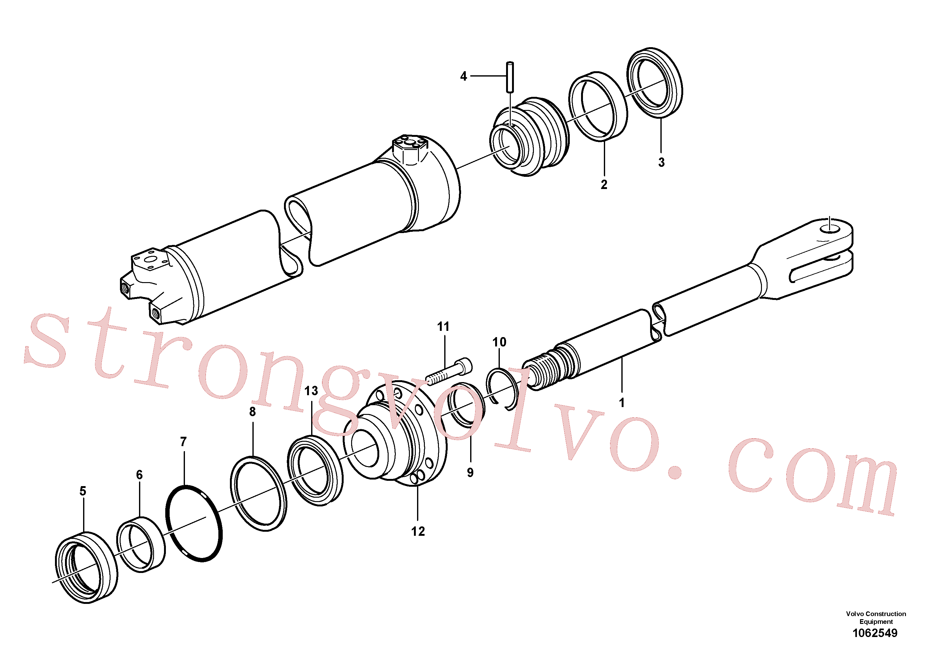 VOE4786743 Volvo Cilindro de elevação(1062549 Montagem)