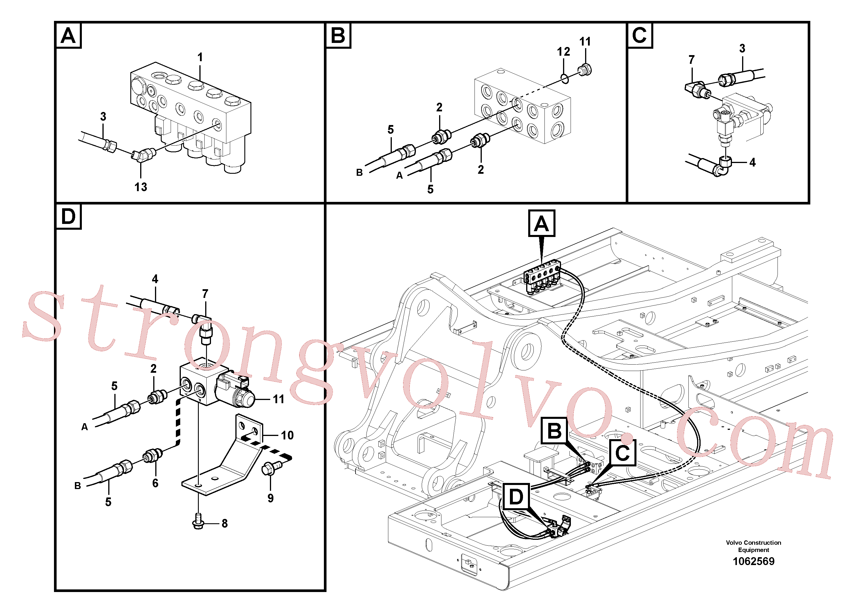 Volvo Montagem VOE14600859 Suporte Acessórios