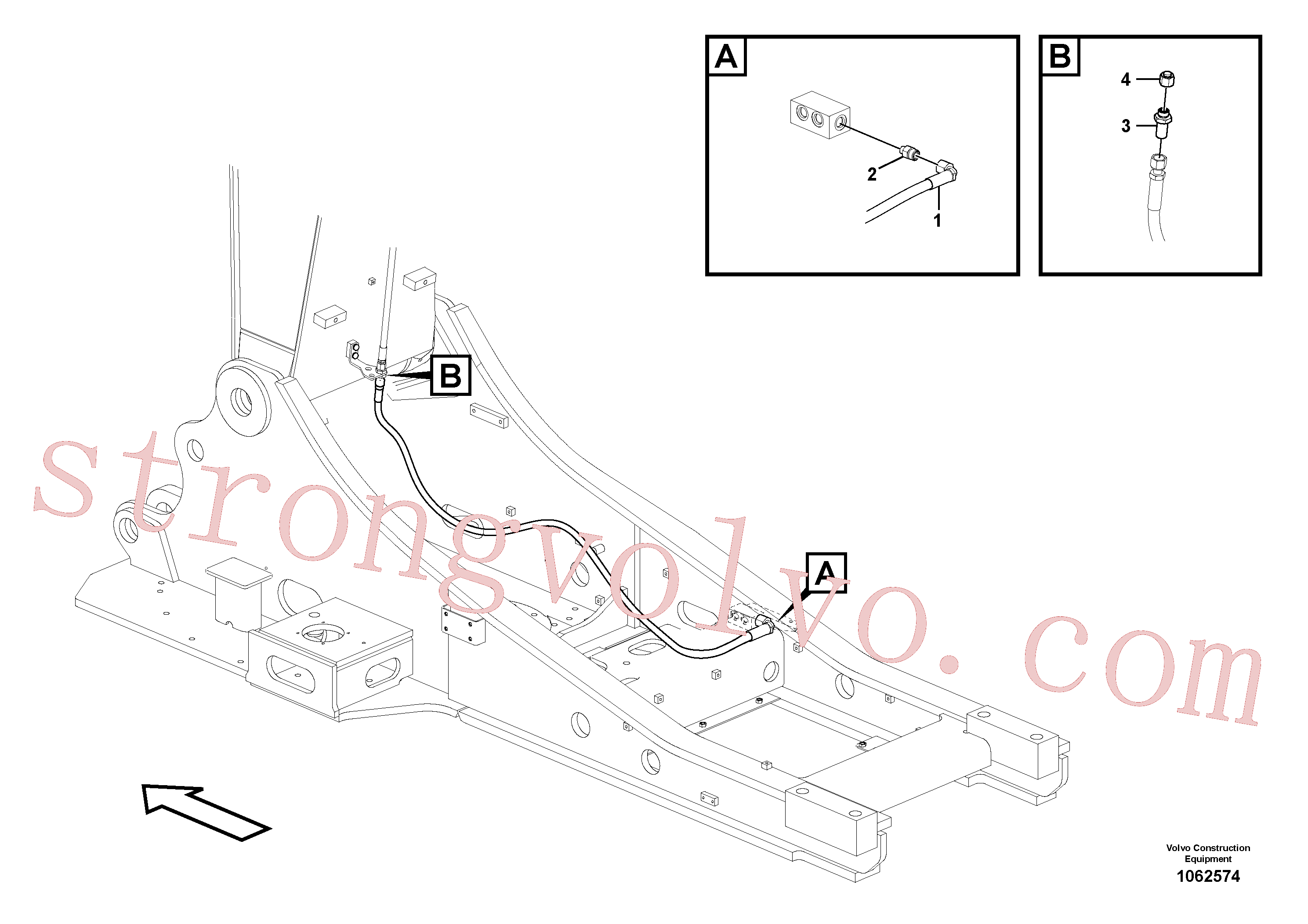 VOE937457 Mangueira completa Volvo escavadeira