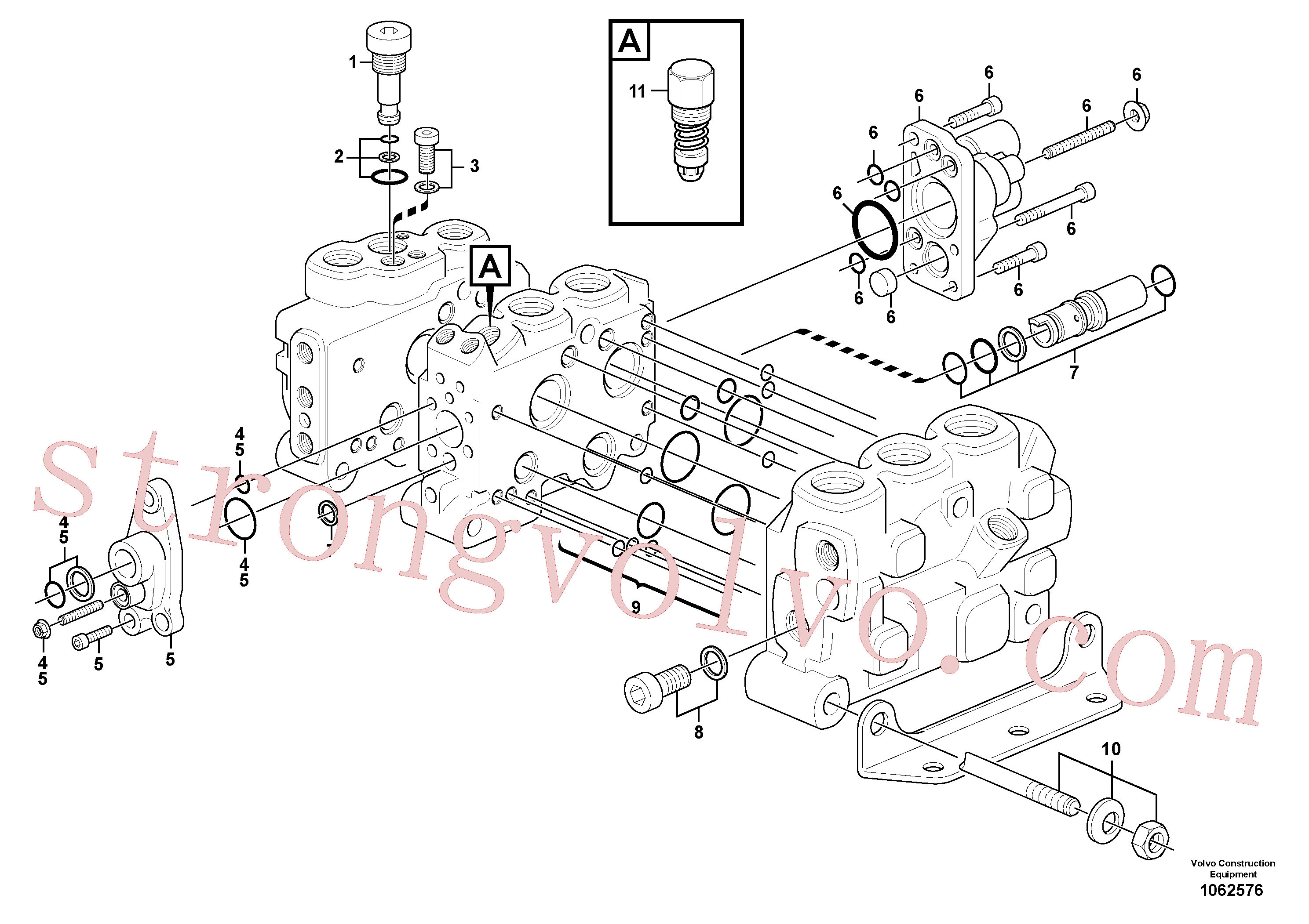 PJ7416644 Volvo Válvula de comando(1062576 Montagem)