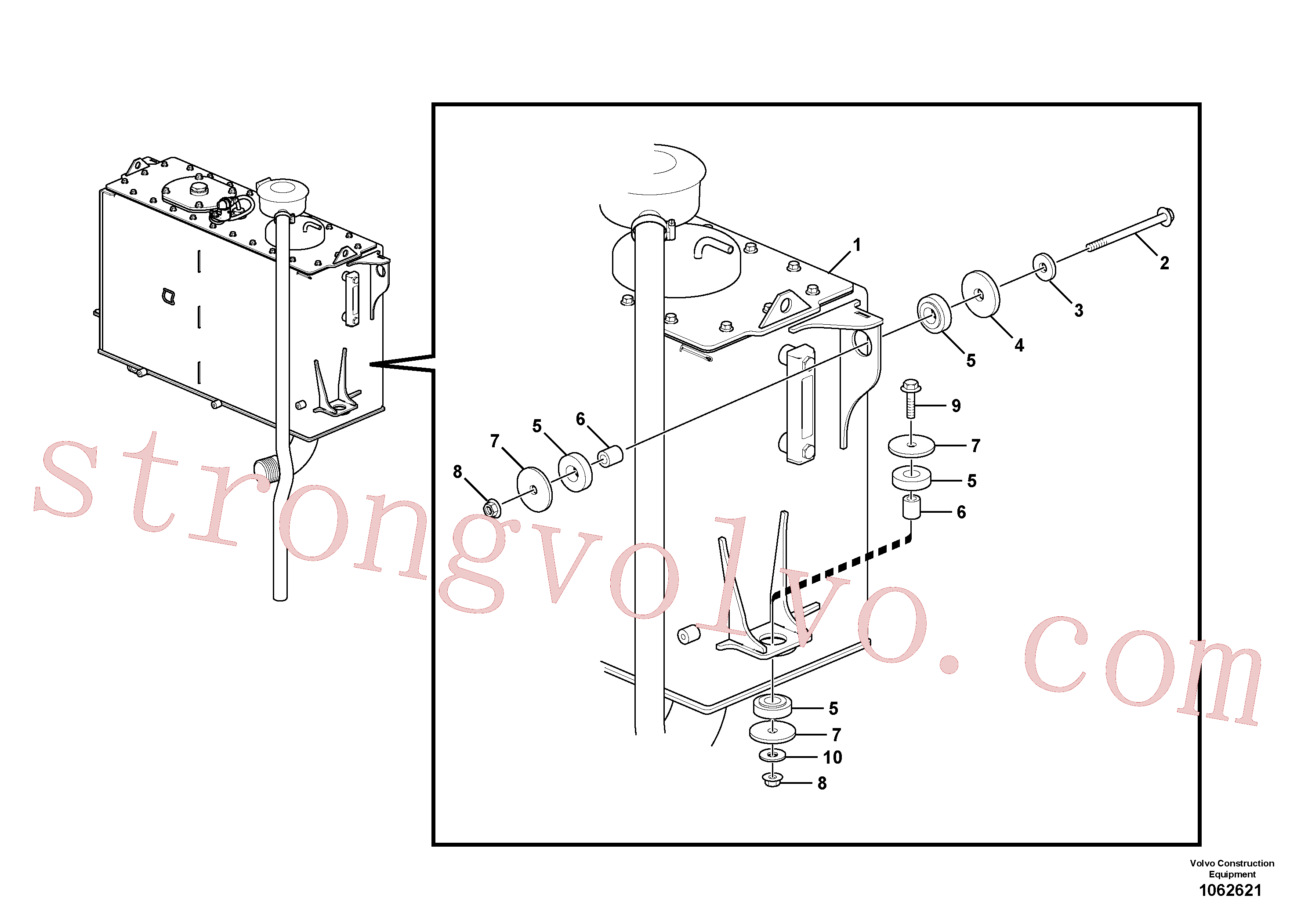 VOE973967 Volvo Tanque de óleo hidráulico com acessórios(1062621 Montagem)