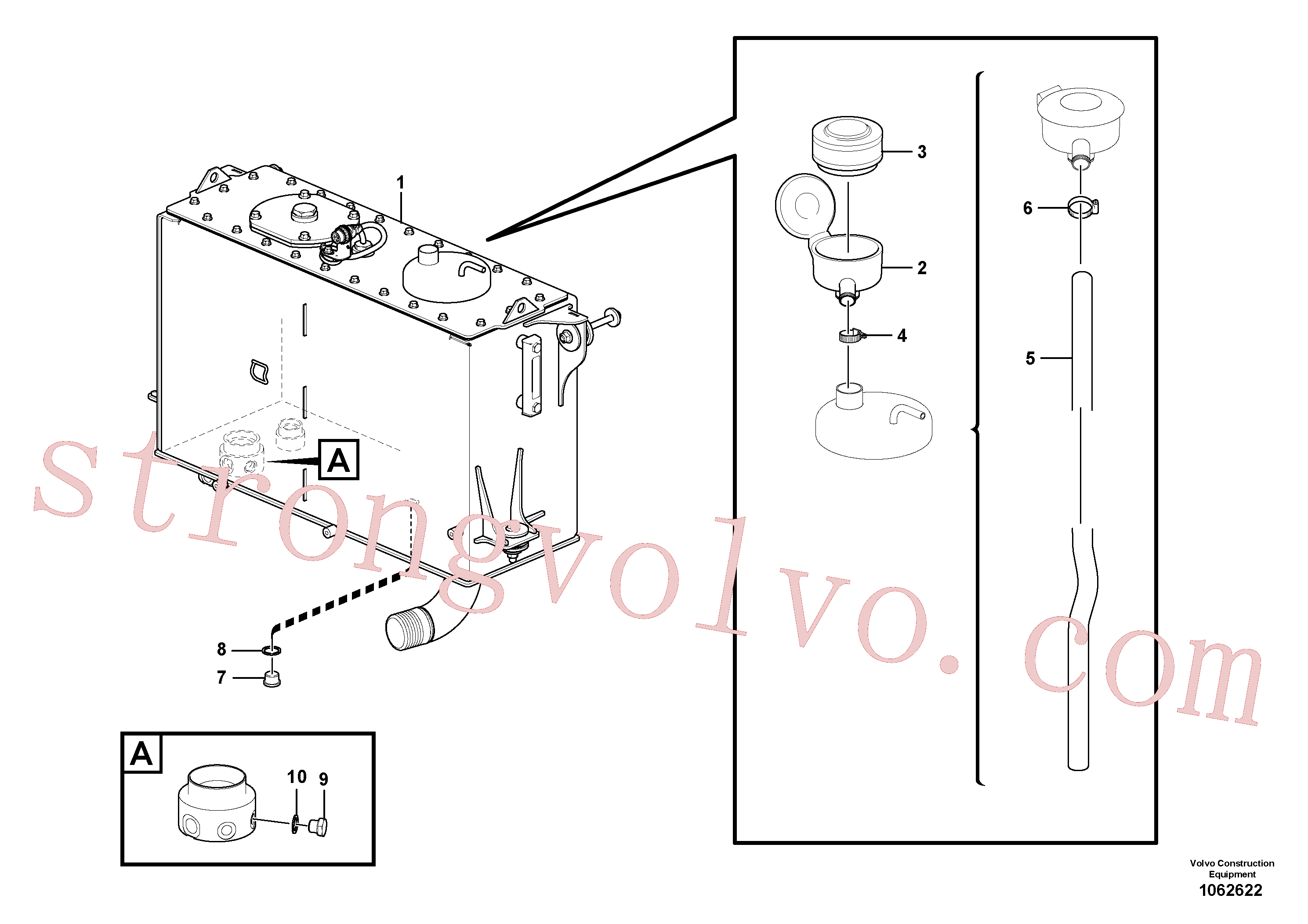 VOE16816155 Volvo Depósito do fluido hidráulico, ventilação(1062622 Montagem)