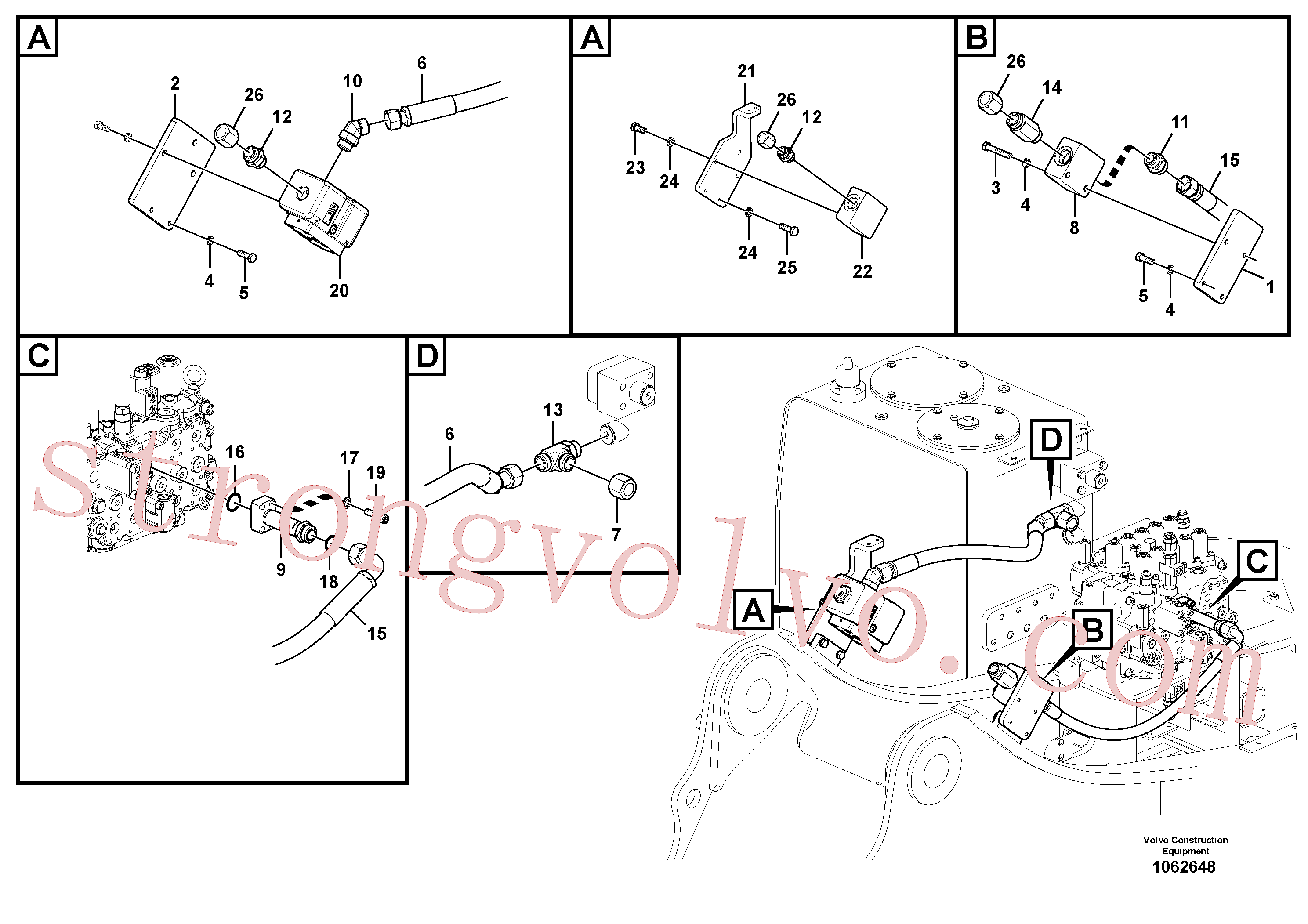China Made VOE14534513 Bloco Volvo Acessórios para escavadeira