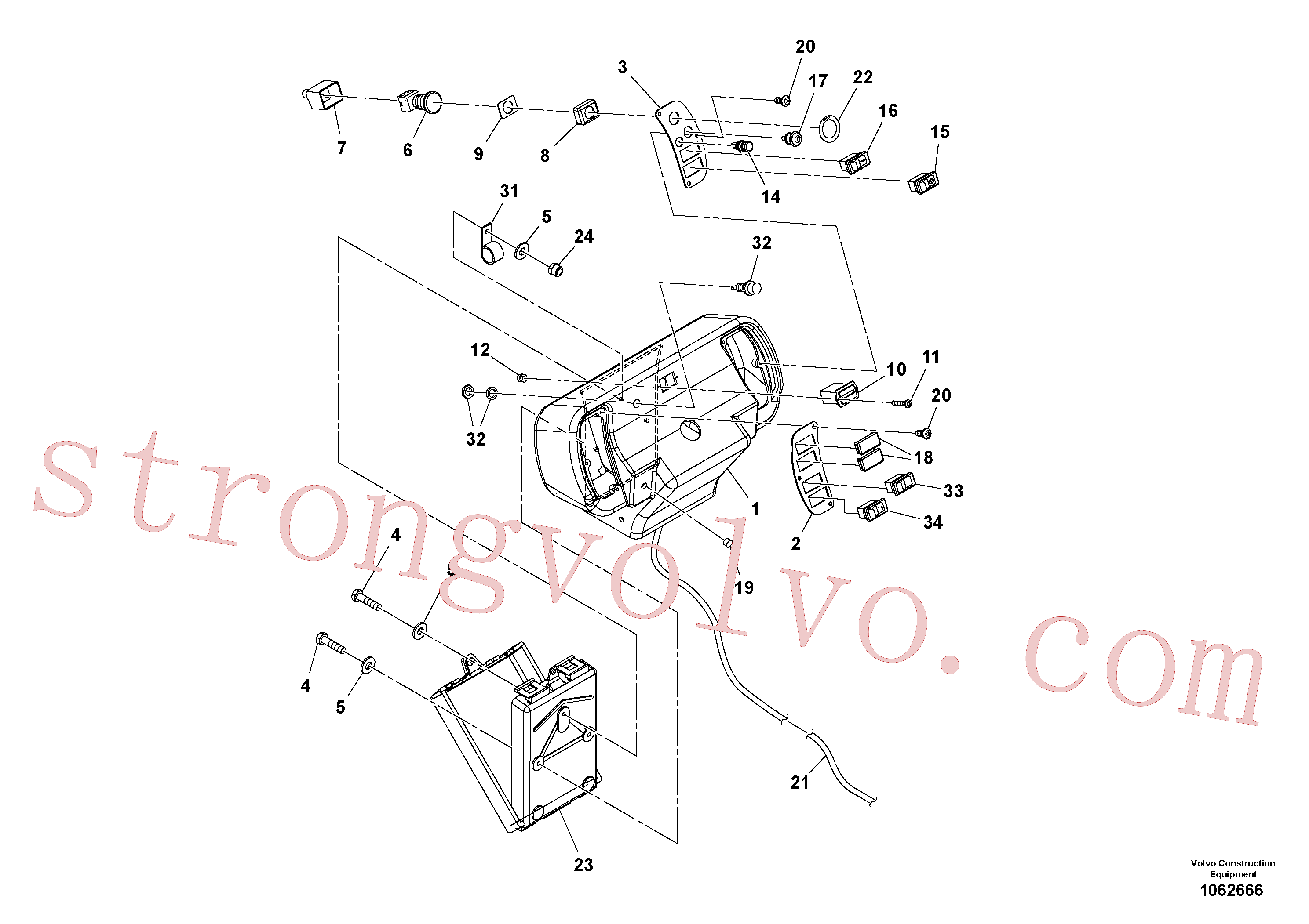 VOE12787620 Volvo Conjunto da consola(1062666 Montagem)