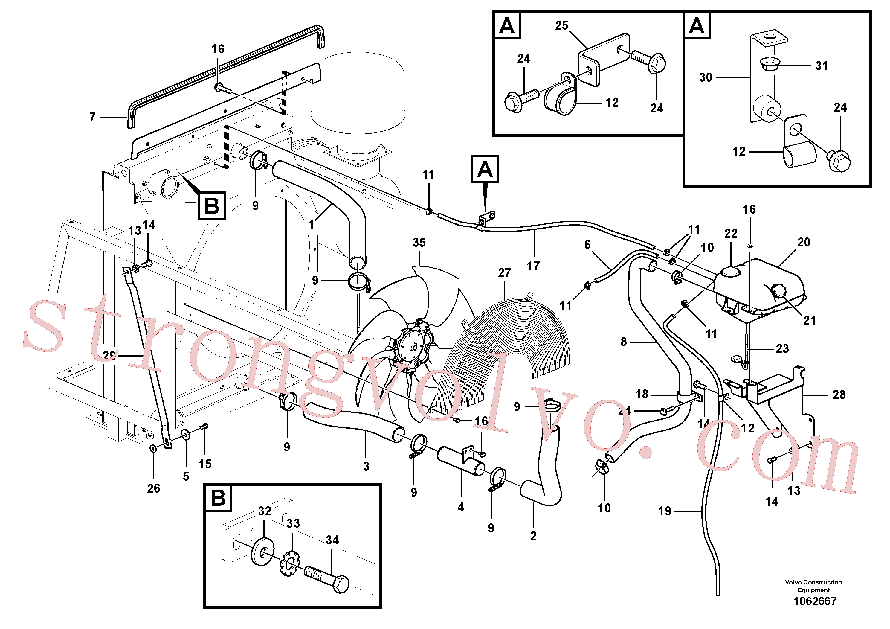 VOE14532476 Volvo Sistema de arrefecimento(1062667 Montagem)