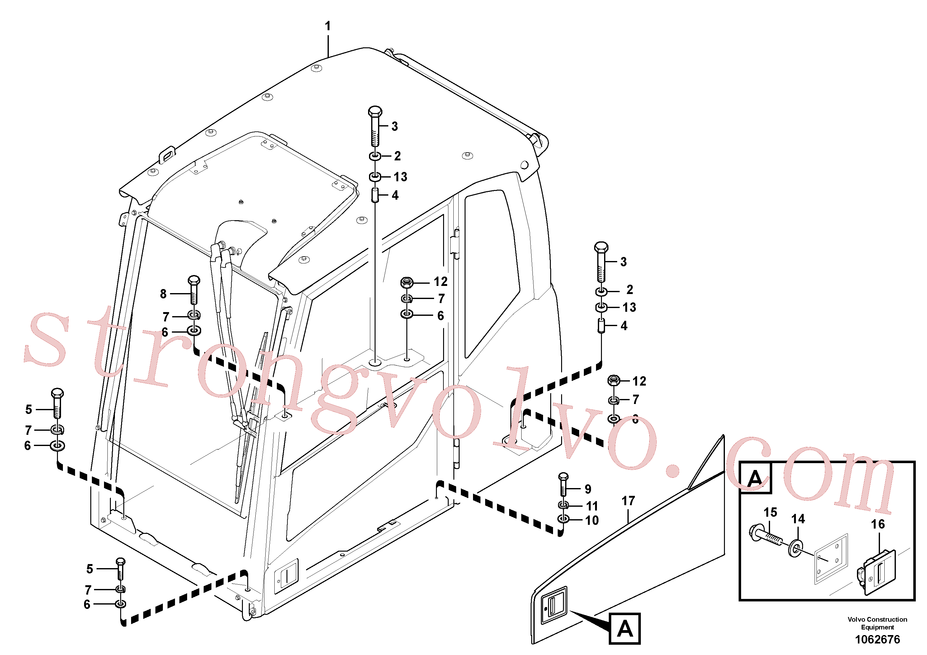 VOE983375 Volvo Apoio da cabina(1062676 Montagem)