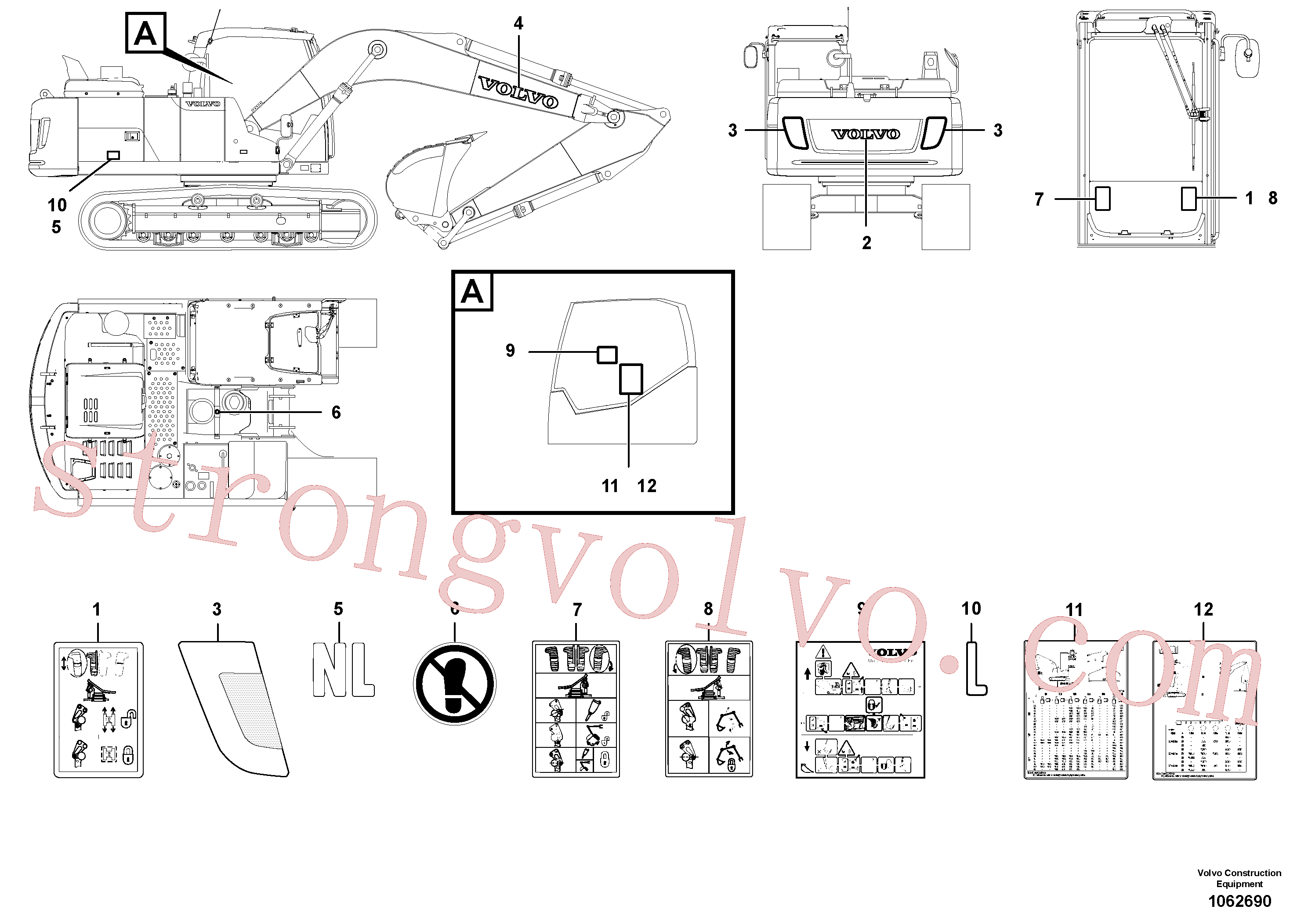 Atacado VOE14514814 Decal Volvo escavadeira