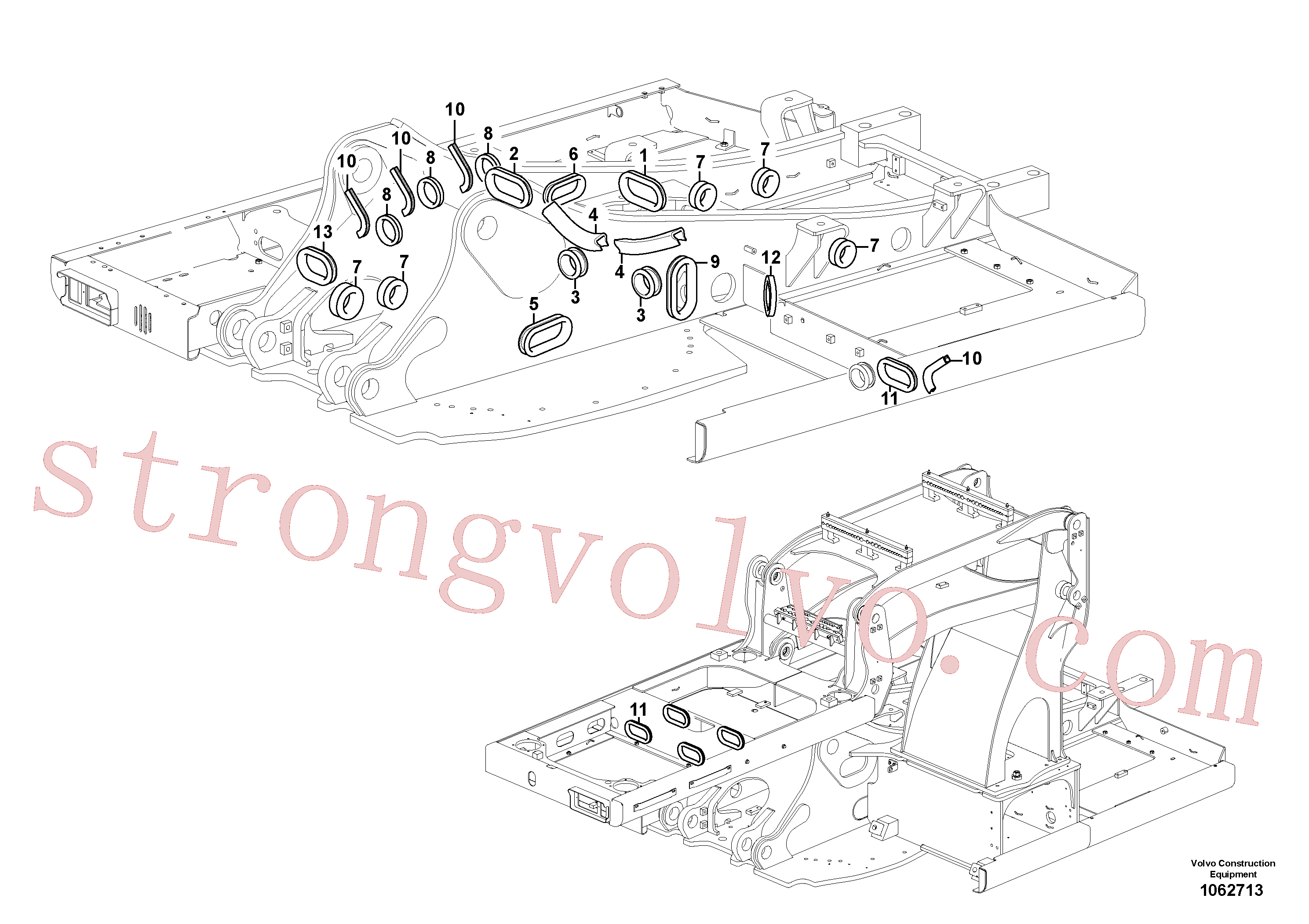 VOE9751-17008 Volvo Quadro superior(1062713 Montagem)