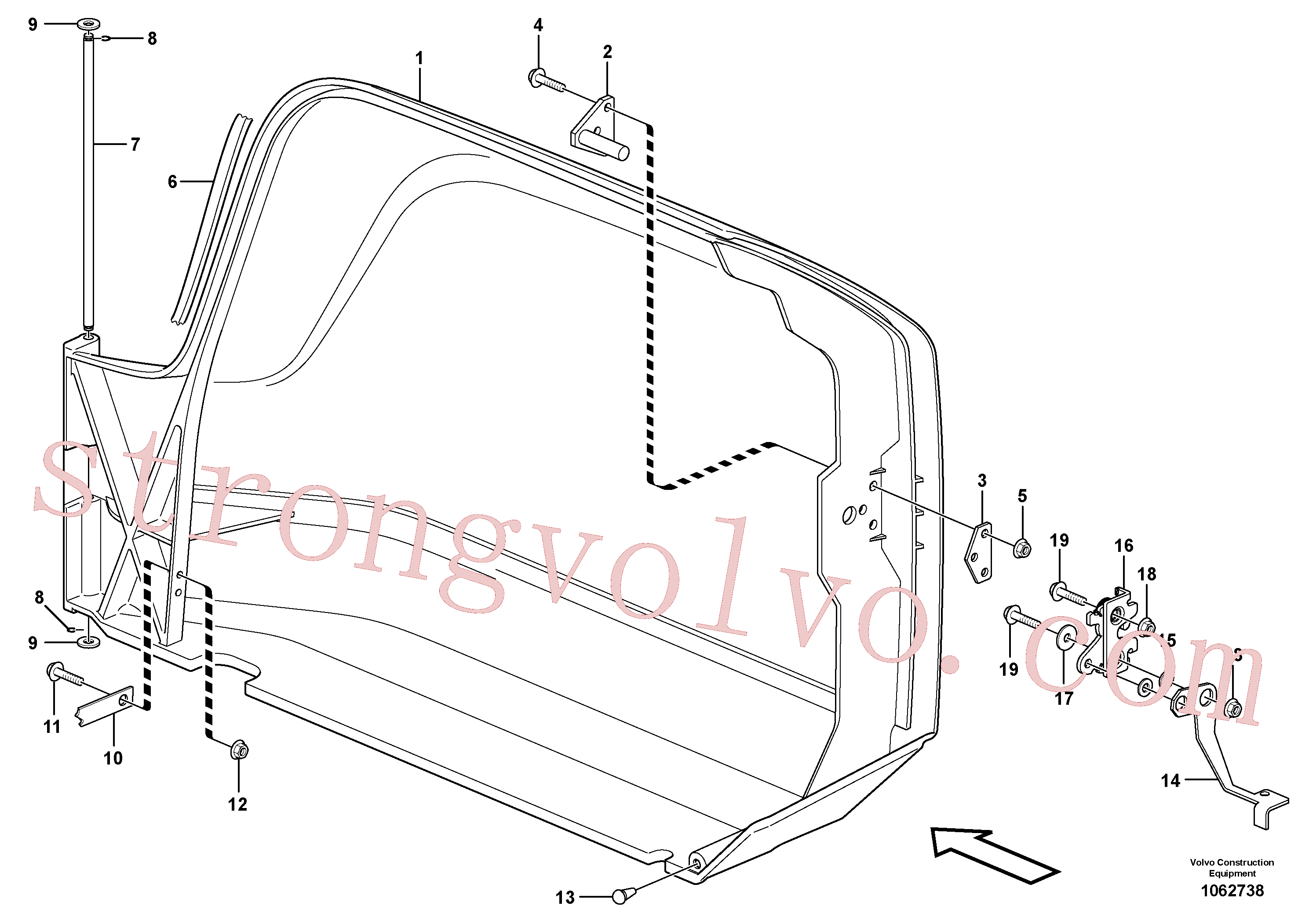 VOE969846 Volvo Tampa de filtro(1062738 Montagem)