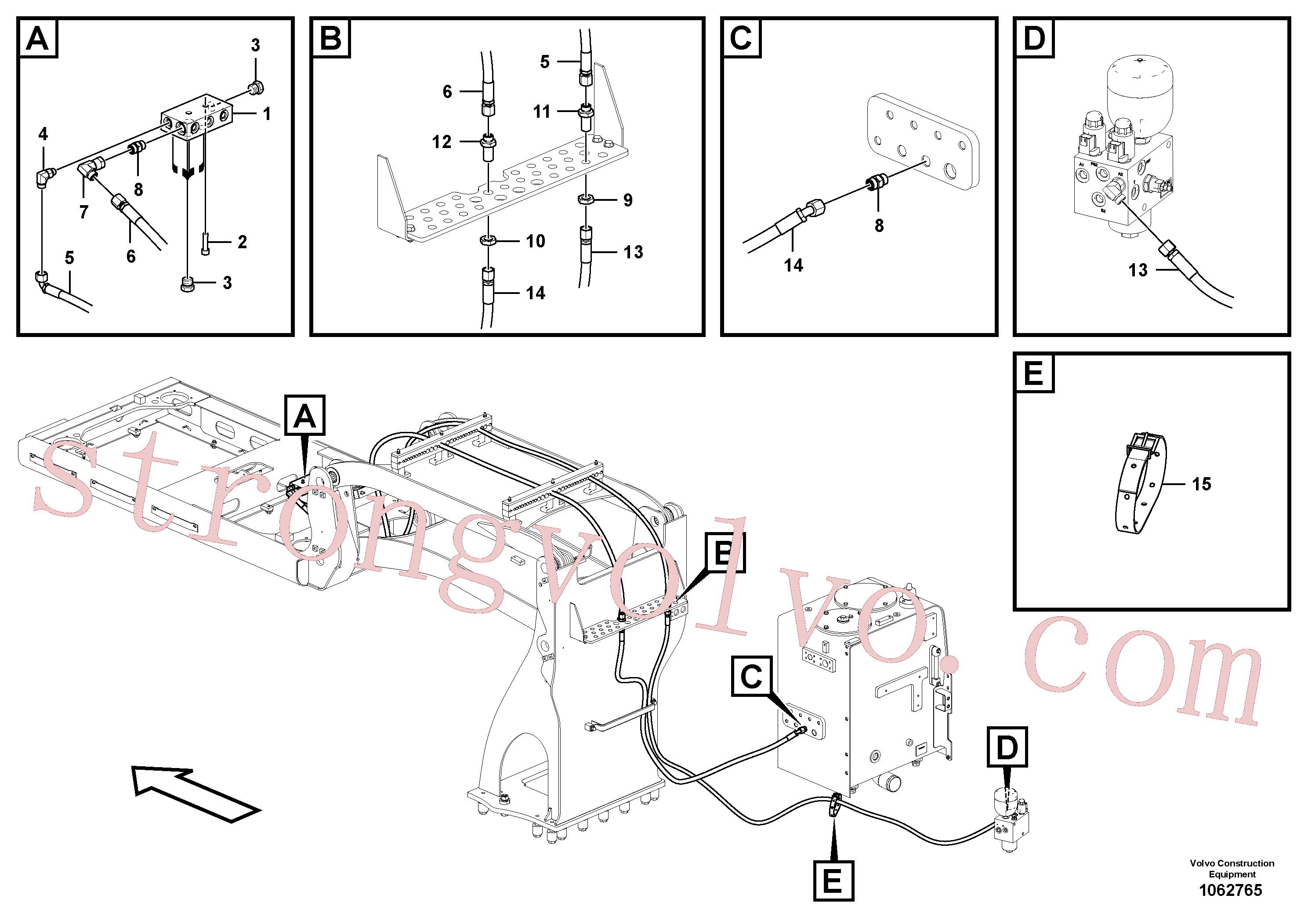 VOE938318 Volvo Válvulas do servo-sistema, cabina elevatória(1062765 Montagem)