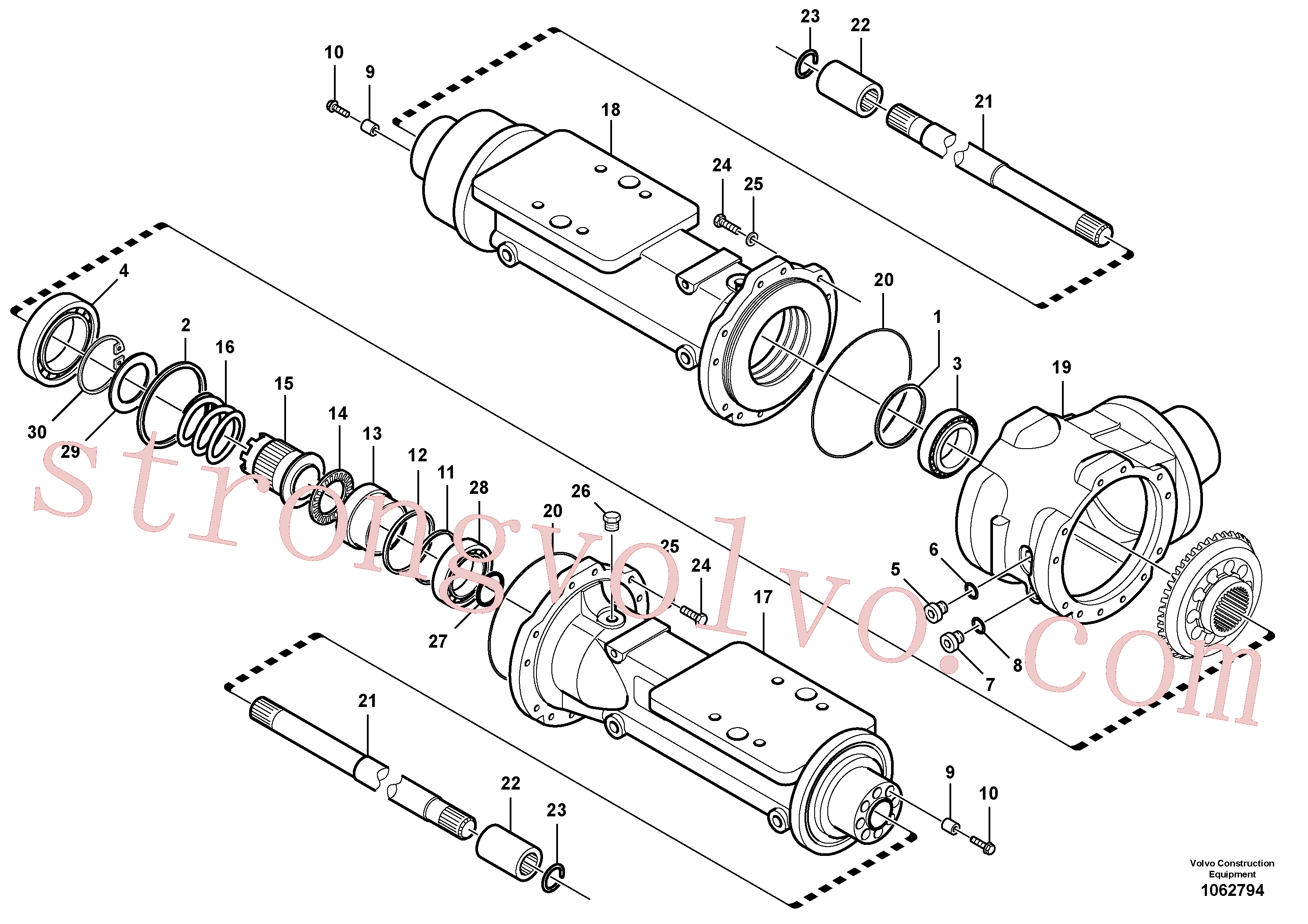 VOE17219523 Volvo Alojamento - eixo dianteiro(1062794 Montagem)