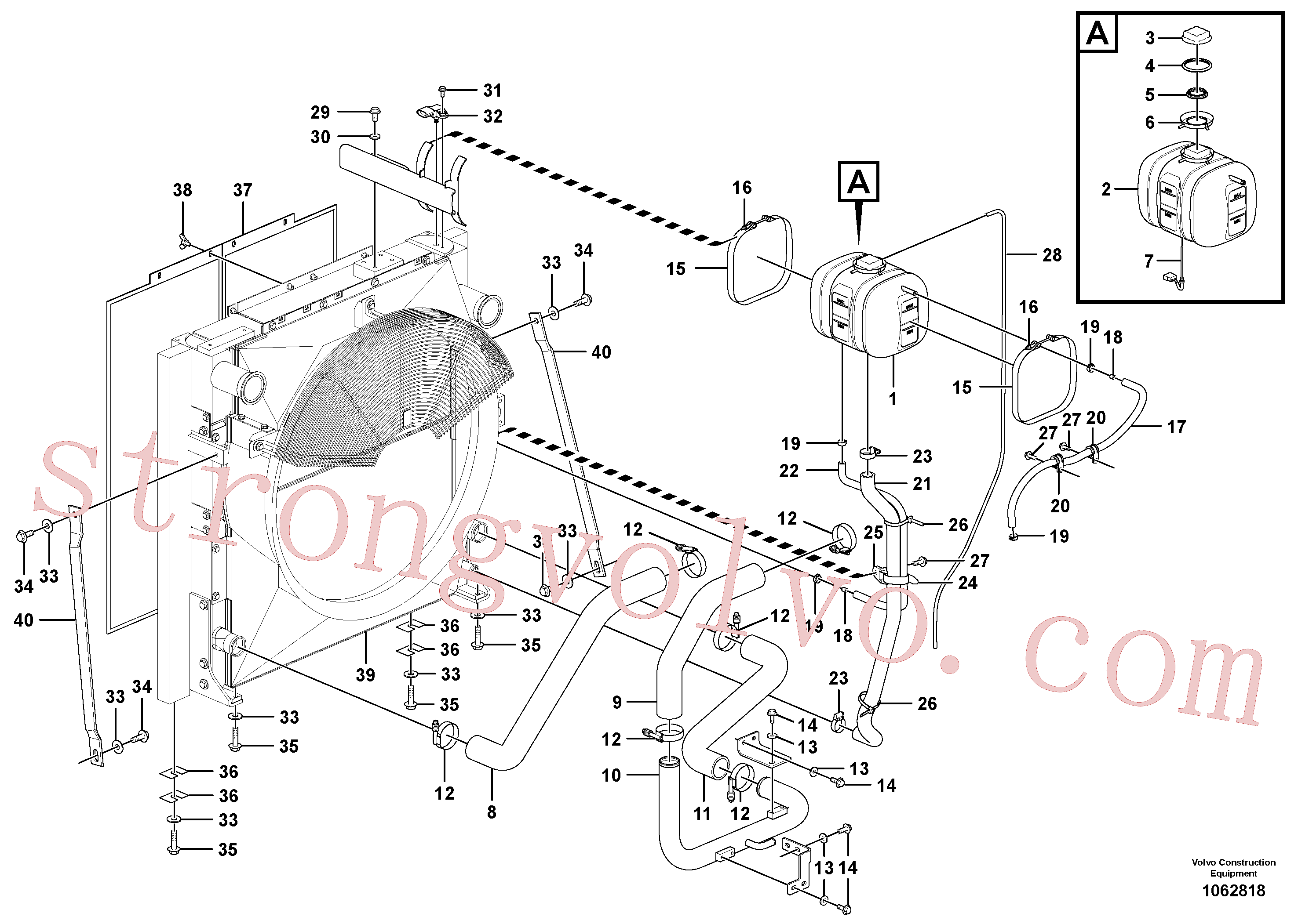 VOE14527372 Volvo Sistema de arrefecimento(1062818 Montagem)