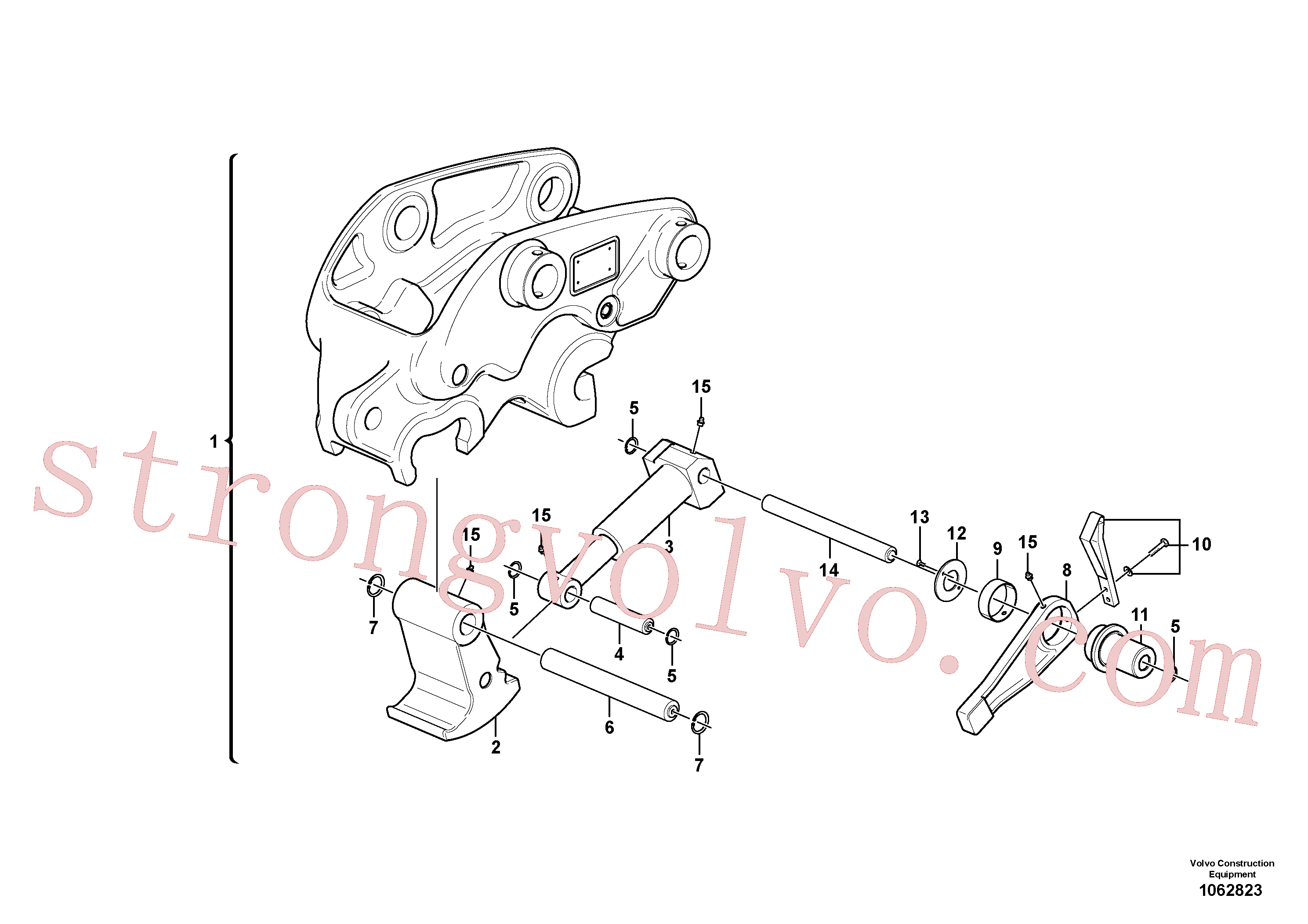 VOE14547876 Volvo Suporte de acoplamento, QuickFit(1062823 Montagem)