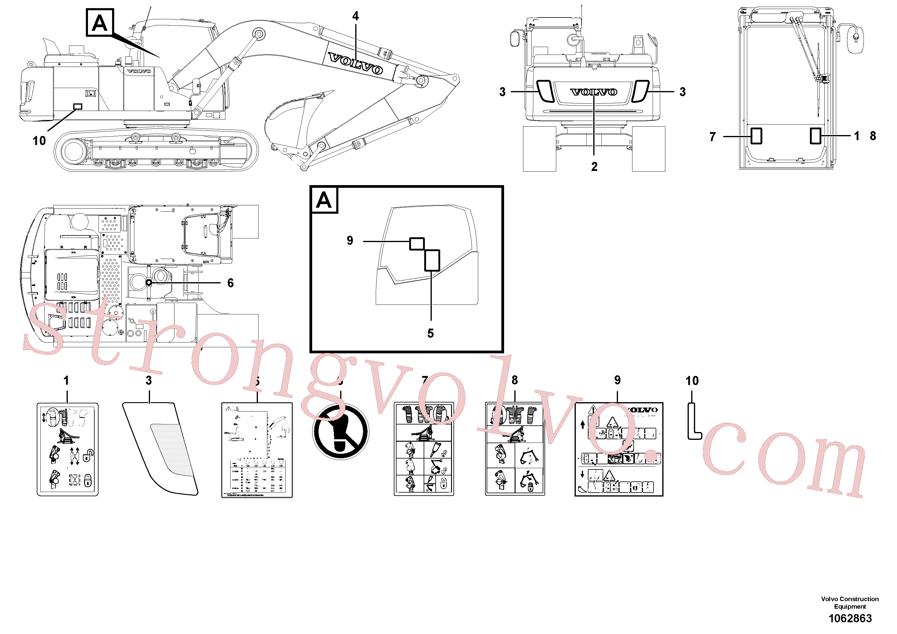VOE14514814 Volvo Placas de sinalização e etiquetas adesivas(1062863 Montagem)