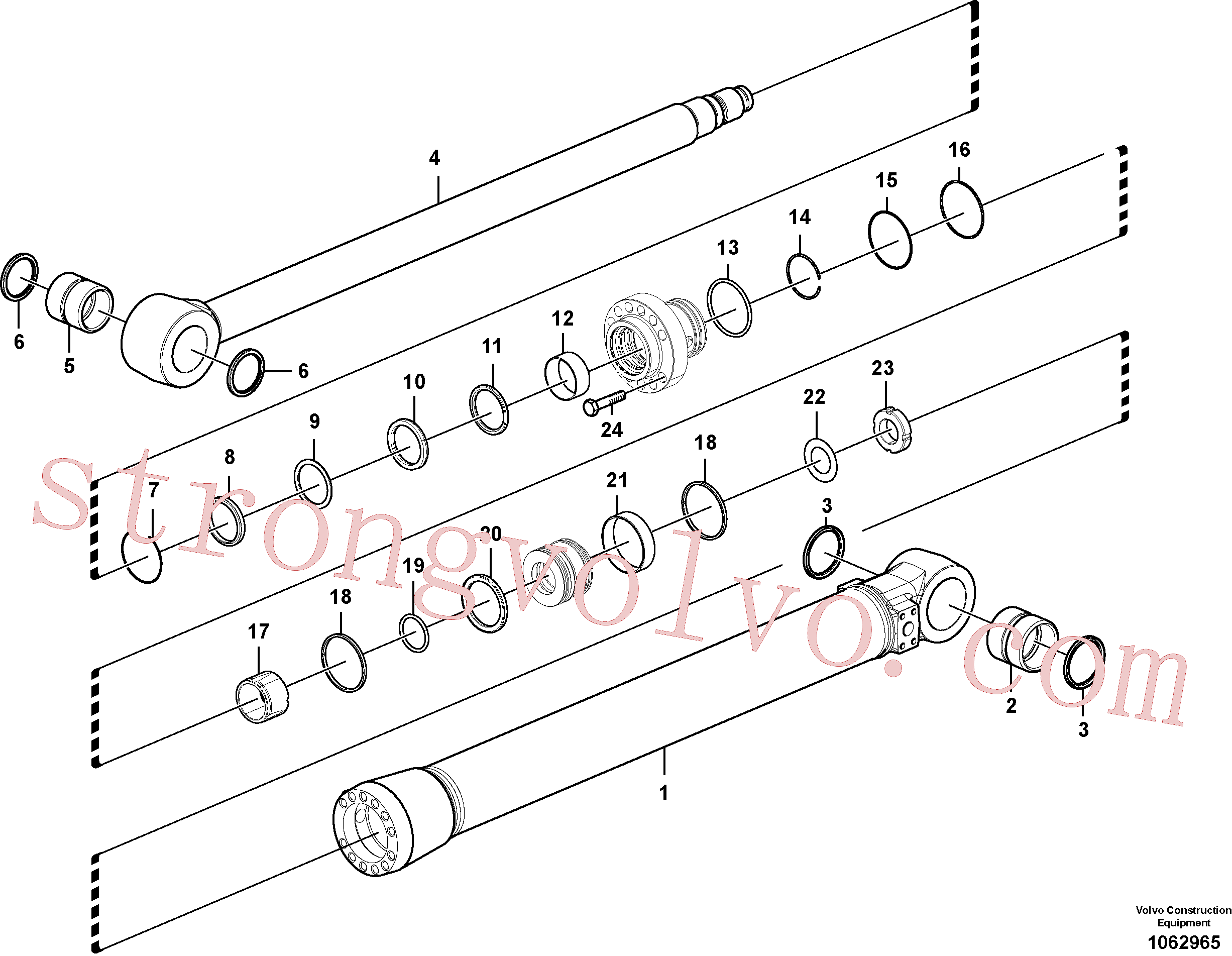 SA9511-22095 Volvo Cilindro de balde(1062965 Montagem)