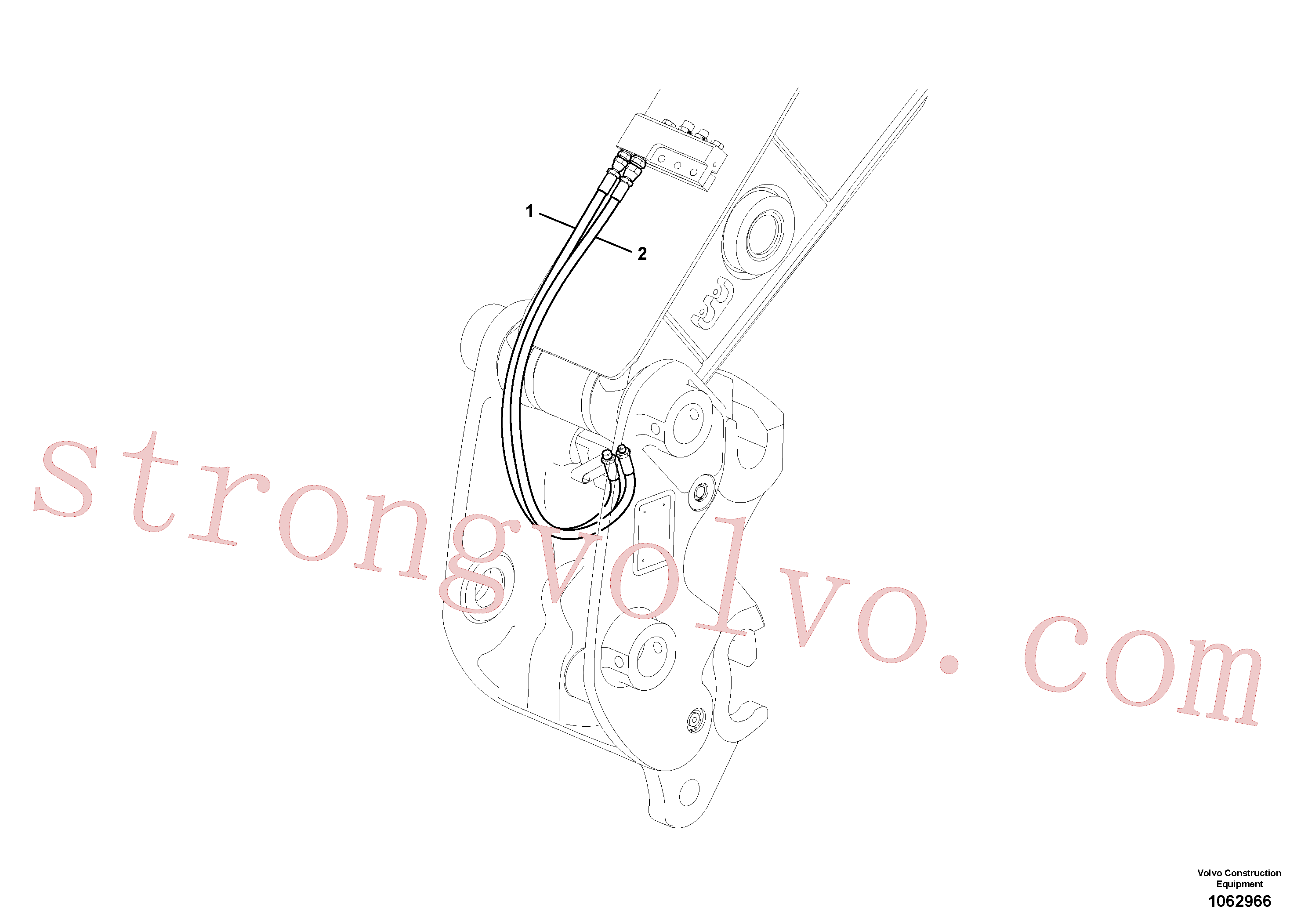 VOE14556264 Volvo Hidráulica de serviço, encaixe rápido no braço de afundamento(1062966 Montagem)