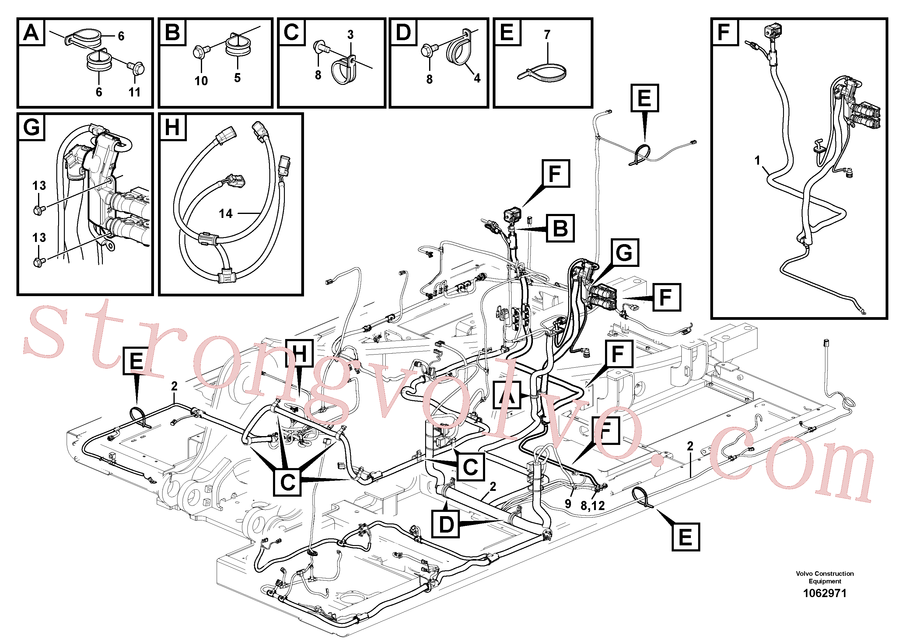 VOE14515522 Volvo Cablagem principal(1062971 Montagem)
