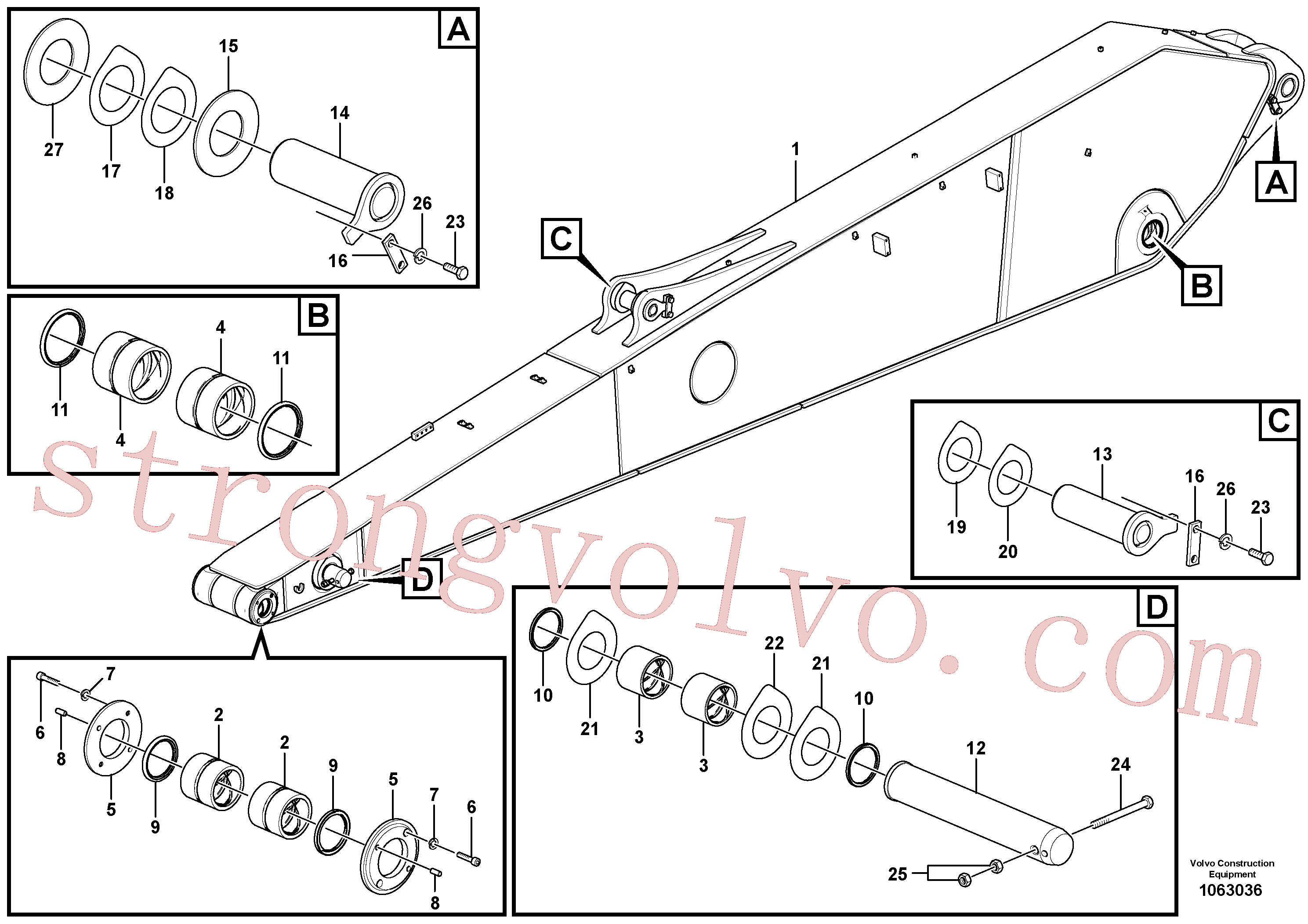 VOE14548295 Volvo Elos do braço de afundamento(1063036 Montagem)