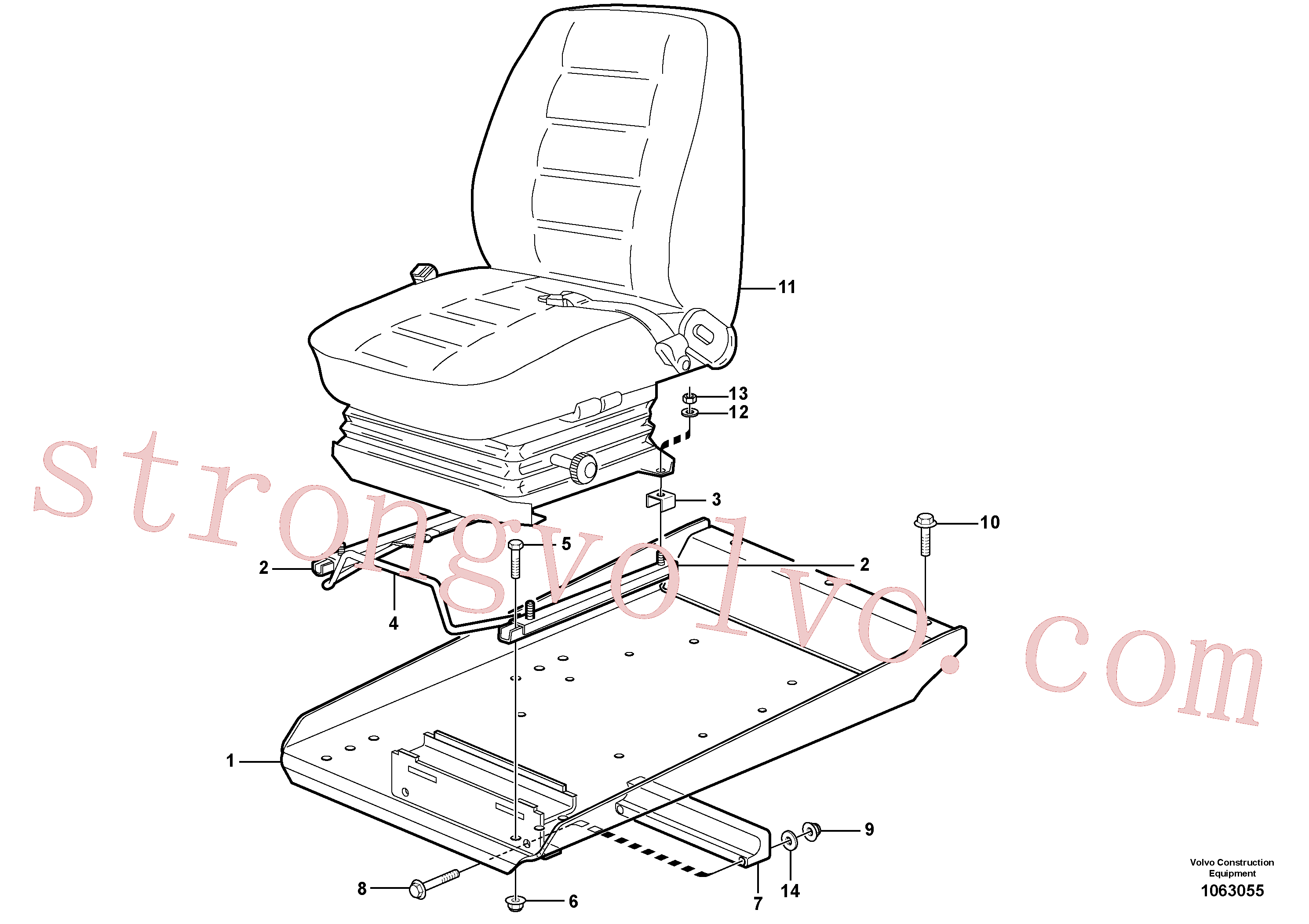VOE4870448 Volvo Banco do operador com acessórios(1063055 Montagem)