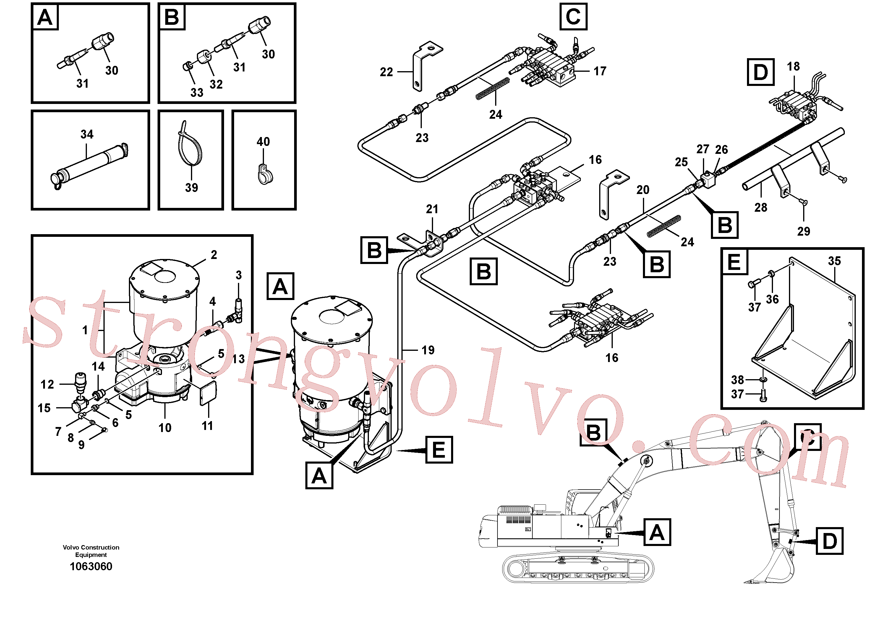 VOE14576928 Volvo Lubrificação automática(1063060 Montagem)