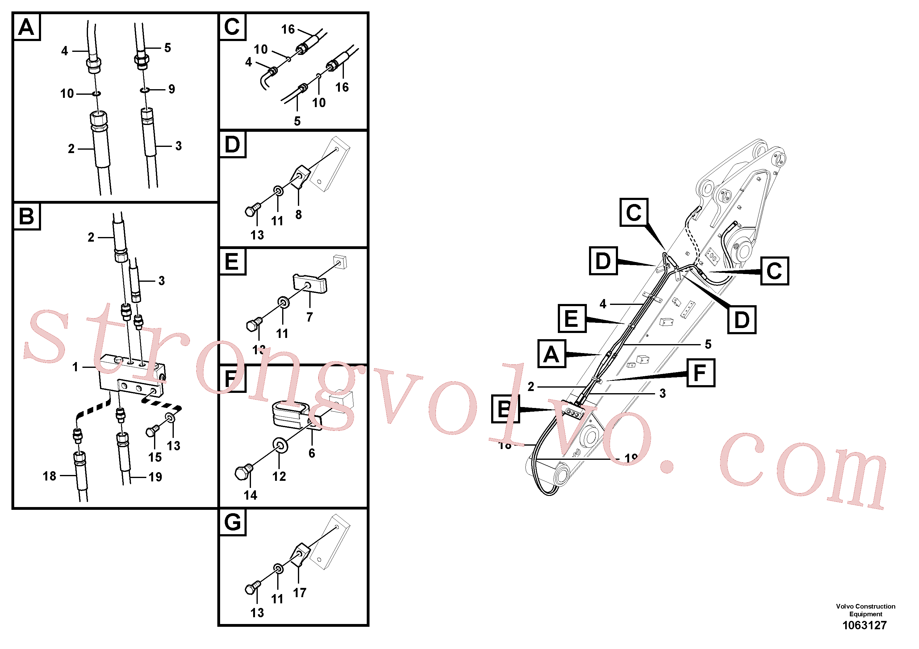 Volvo Montagem VOE14556264 Mangueira Acessórios