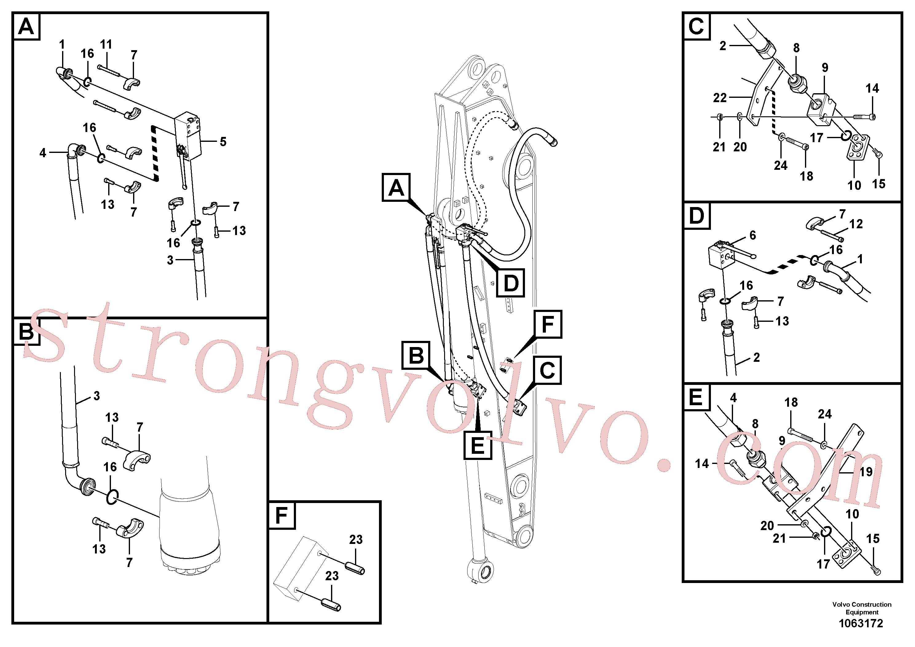 Atacado VOE14571579 Suporte Volvo escavadeira