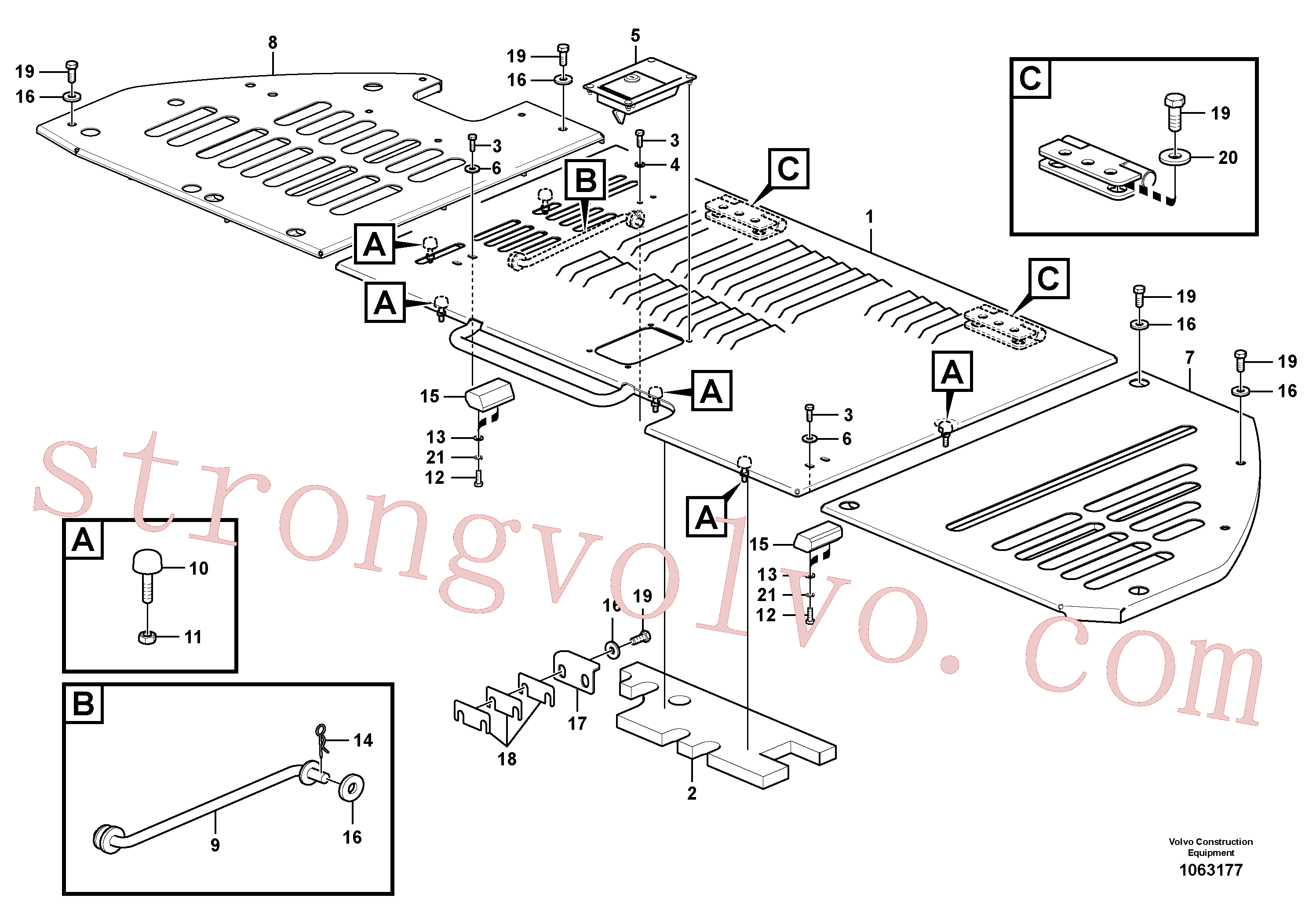 SA9326-14000 Volvo Capot do motor(1063177 Montagem)