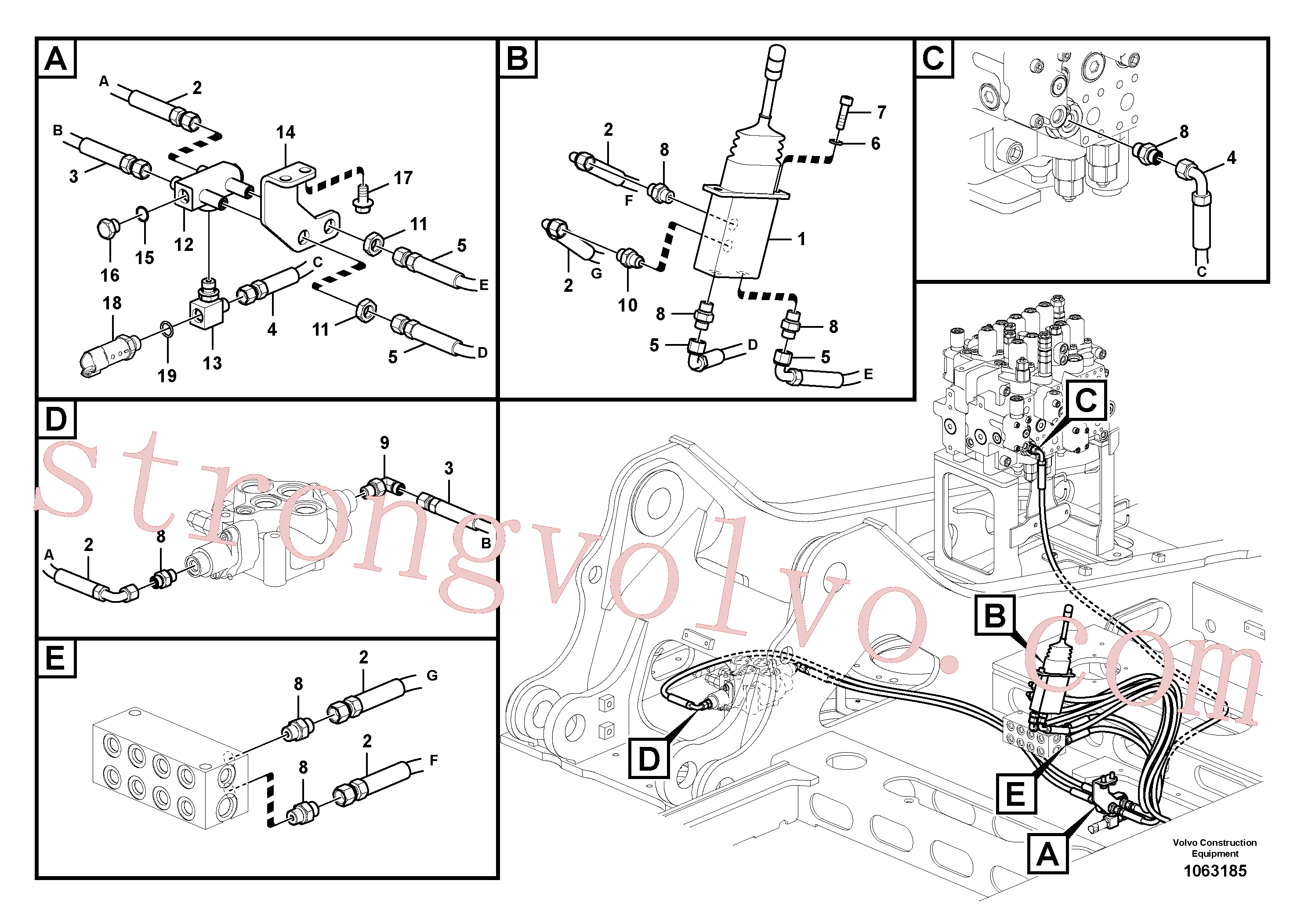 VOE14534523 Volvo Sistema servomotor, lâmina de terraplanagem(1063185 Montagem)