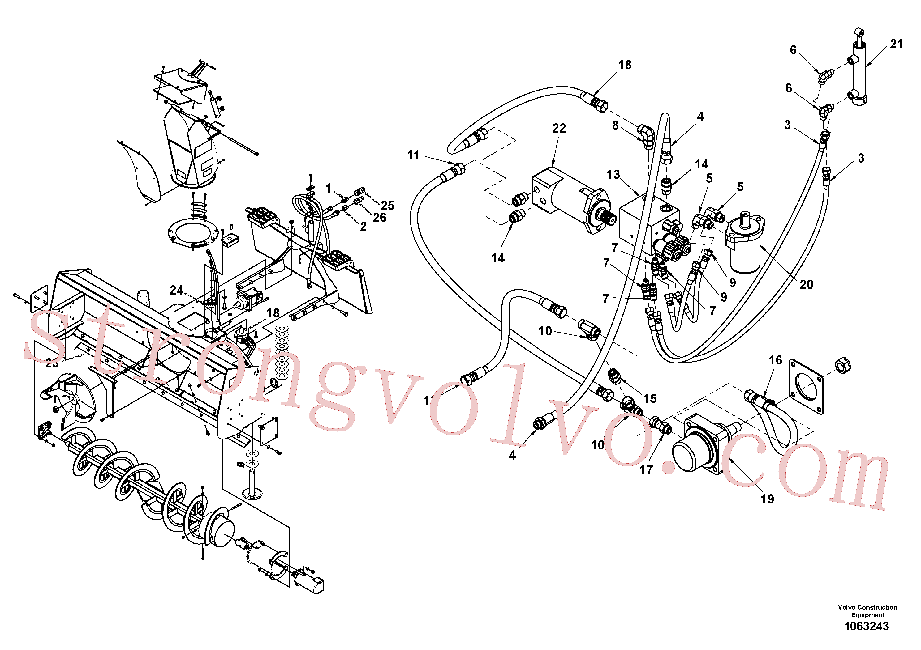 Volvo VOE16219457 Niple Volvo Acessórios para escavadeira