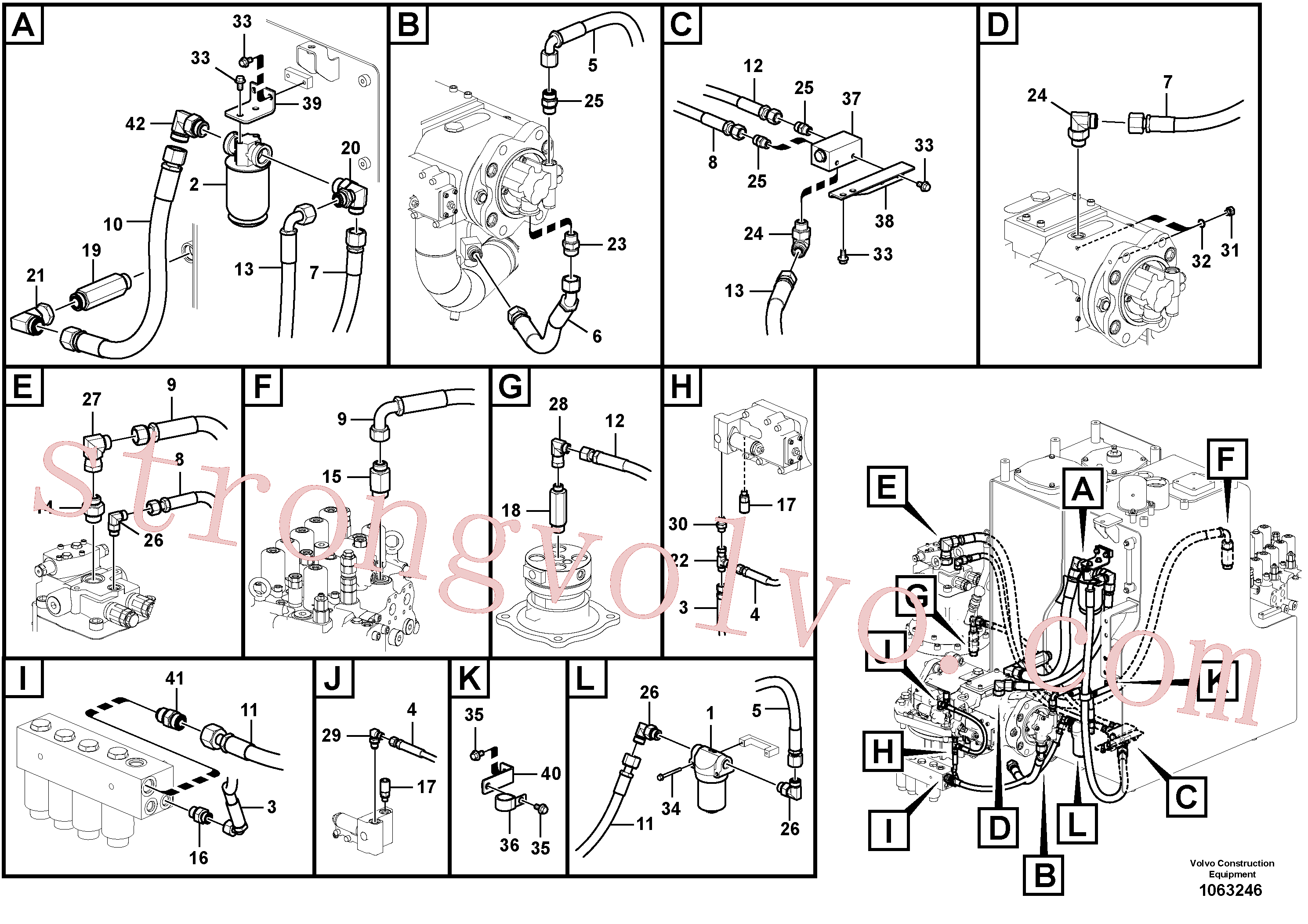 Volvo Montagem VOE937455 Mangueira completa Acessórios
