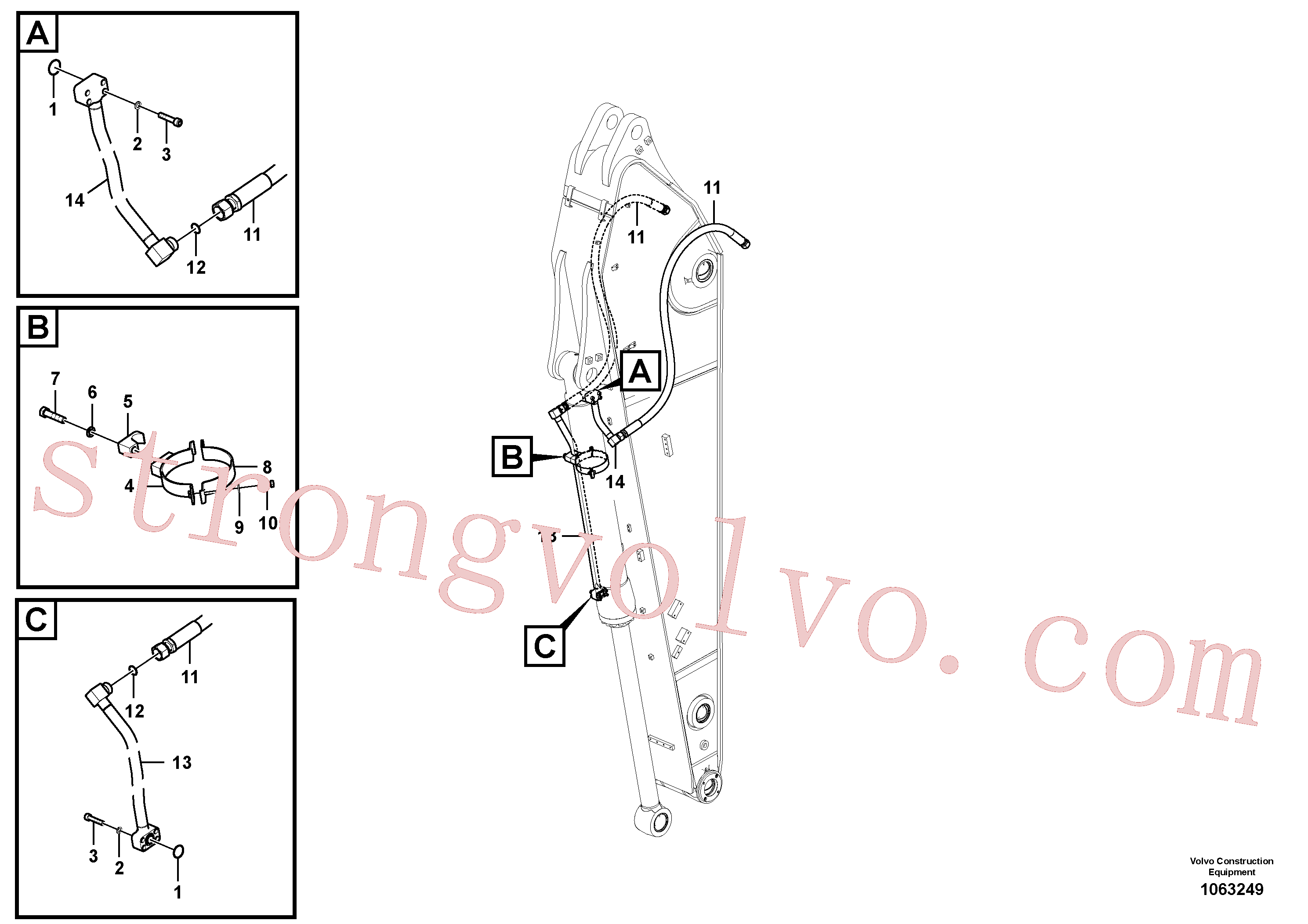 Volvo Acessórios para escavadeira VOE14514752 Braçadeira Acessórios