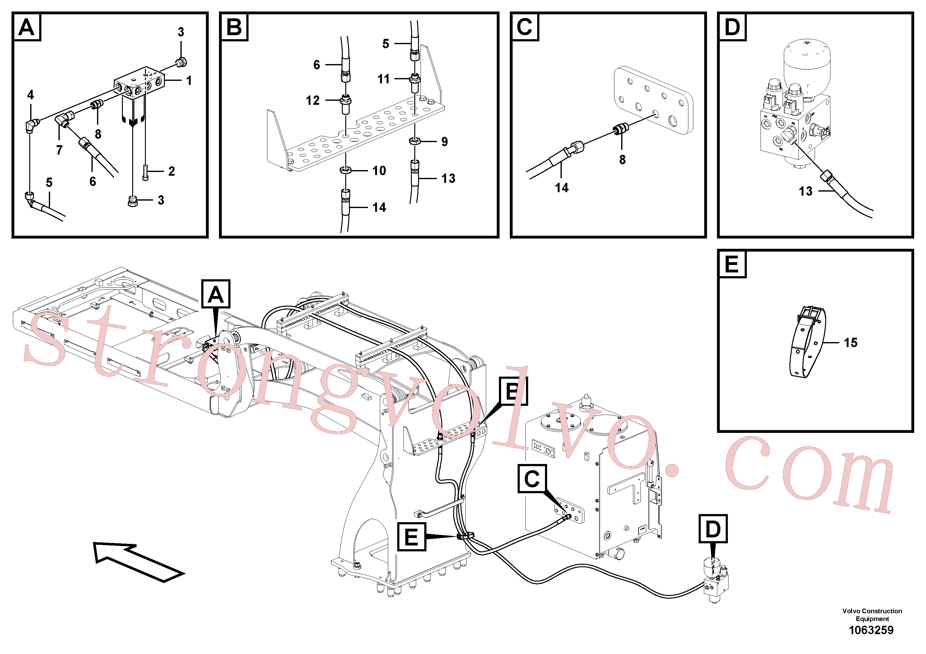 Atacado VOE938318 Mangueira completa Volvo escavadeira